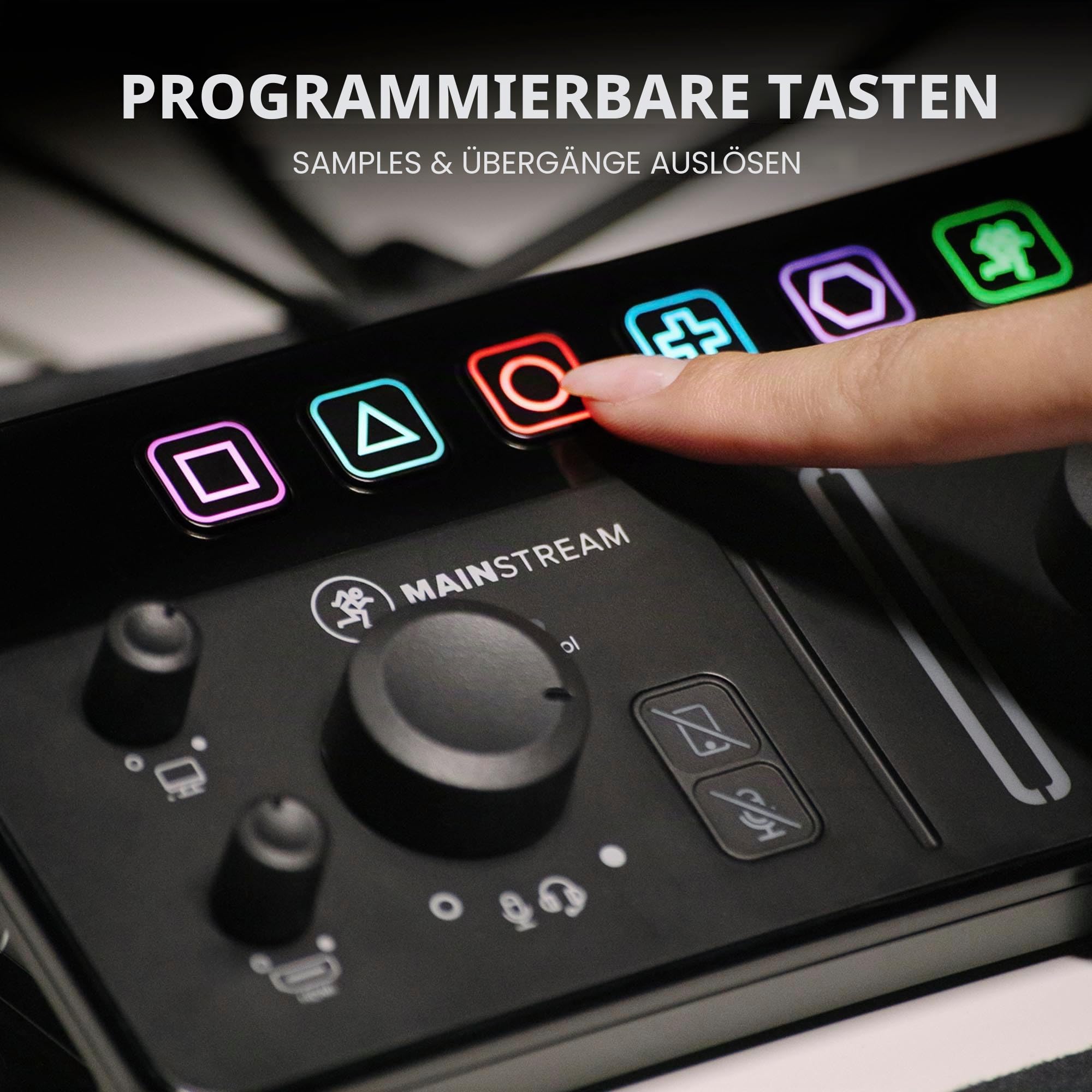 Mackie MainStream komplettes Live-Streaming- und Video-Capture-Interface mit programmierbaren Steuerungstasten, Matrix-Software, HDMI-Capture und -Thru, USB-C-Hub, Bus-Stromversorgung