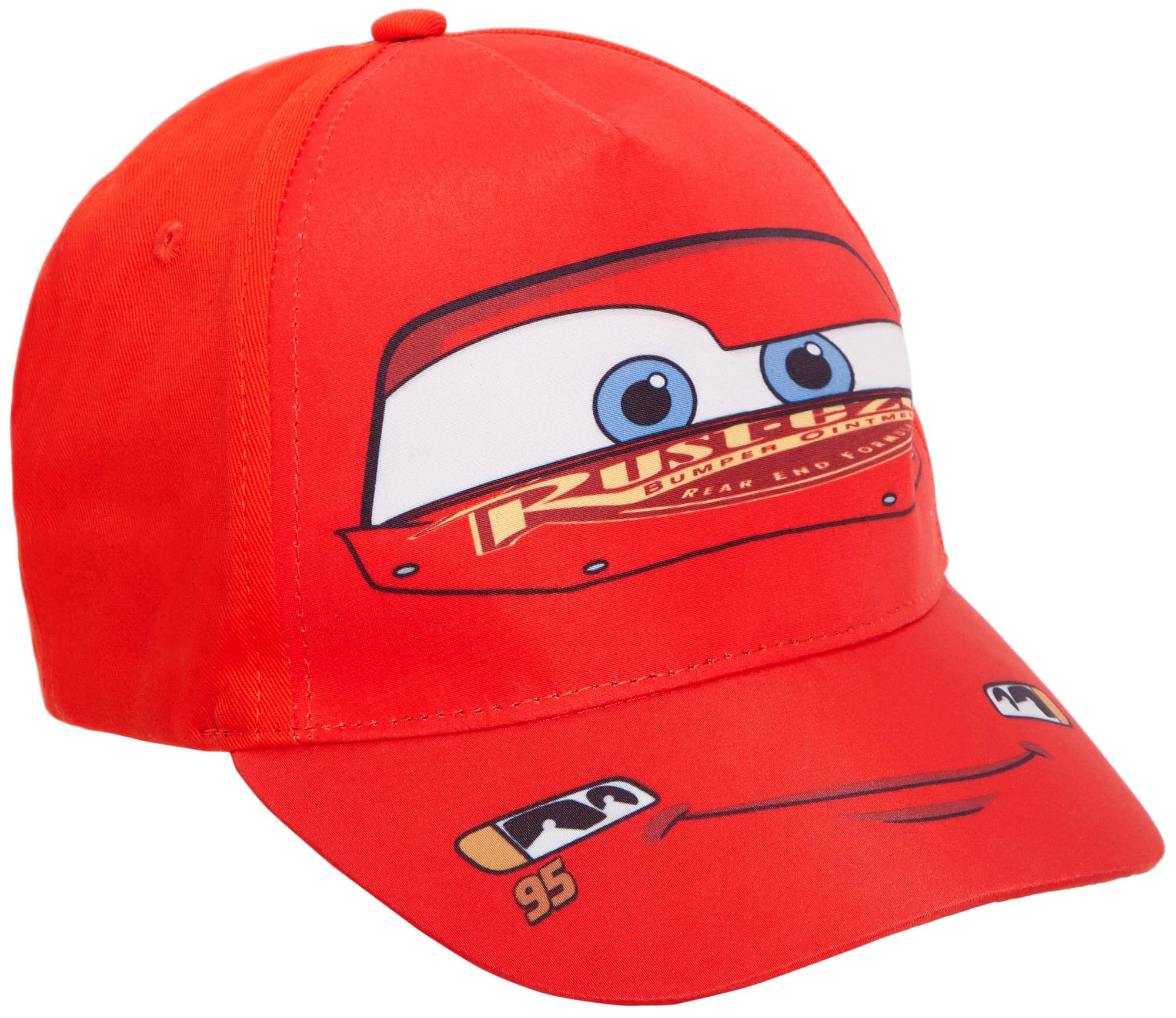 Photo 1 of Disney Cars Baseball Cap for Kids Lightning McQueen Peaked Sun Hat Adjustable Dress Up Accessory Red