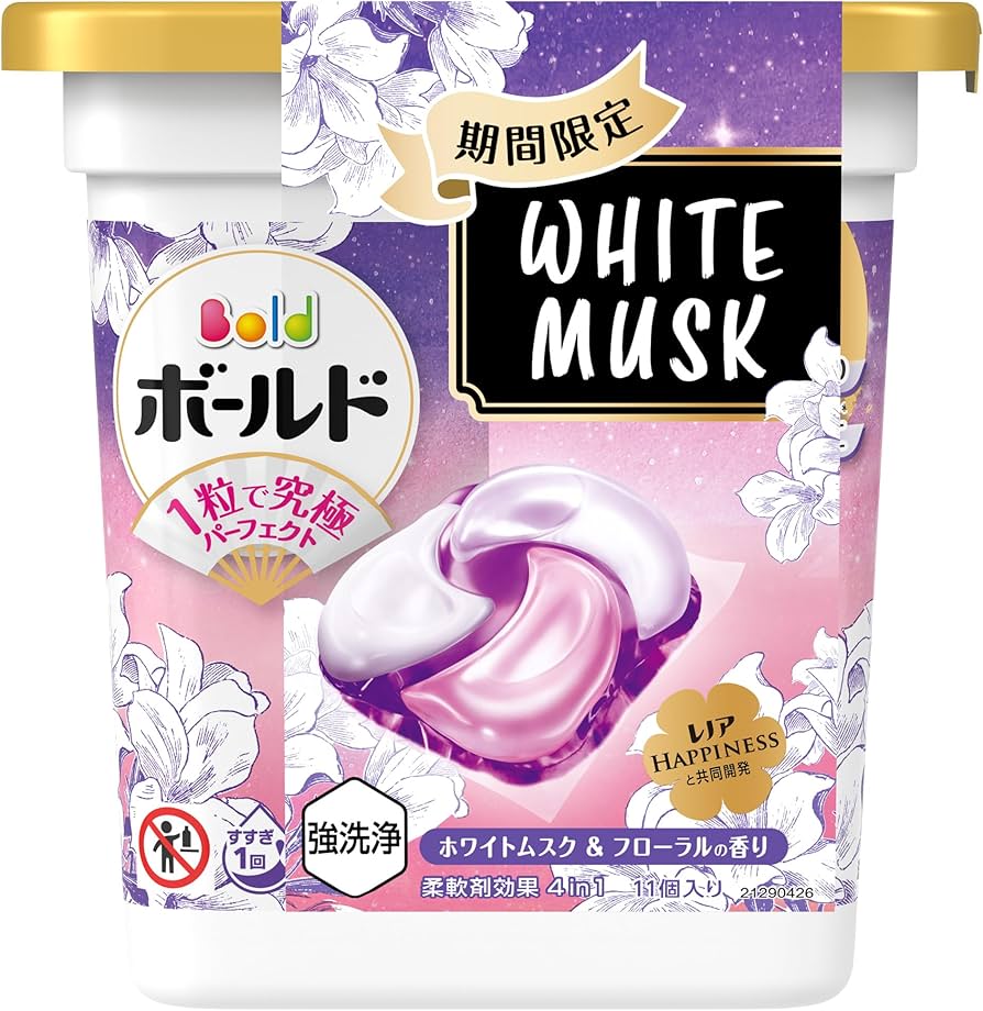 ボールド　ジェルボール　ホワイトムスク&フローラルの香り25個入り10袋　日本製 Amazon.co.jp: Bold ボールド 洗濯洗剤 ジェルボール 4in1