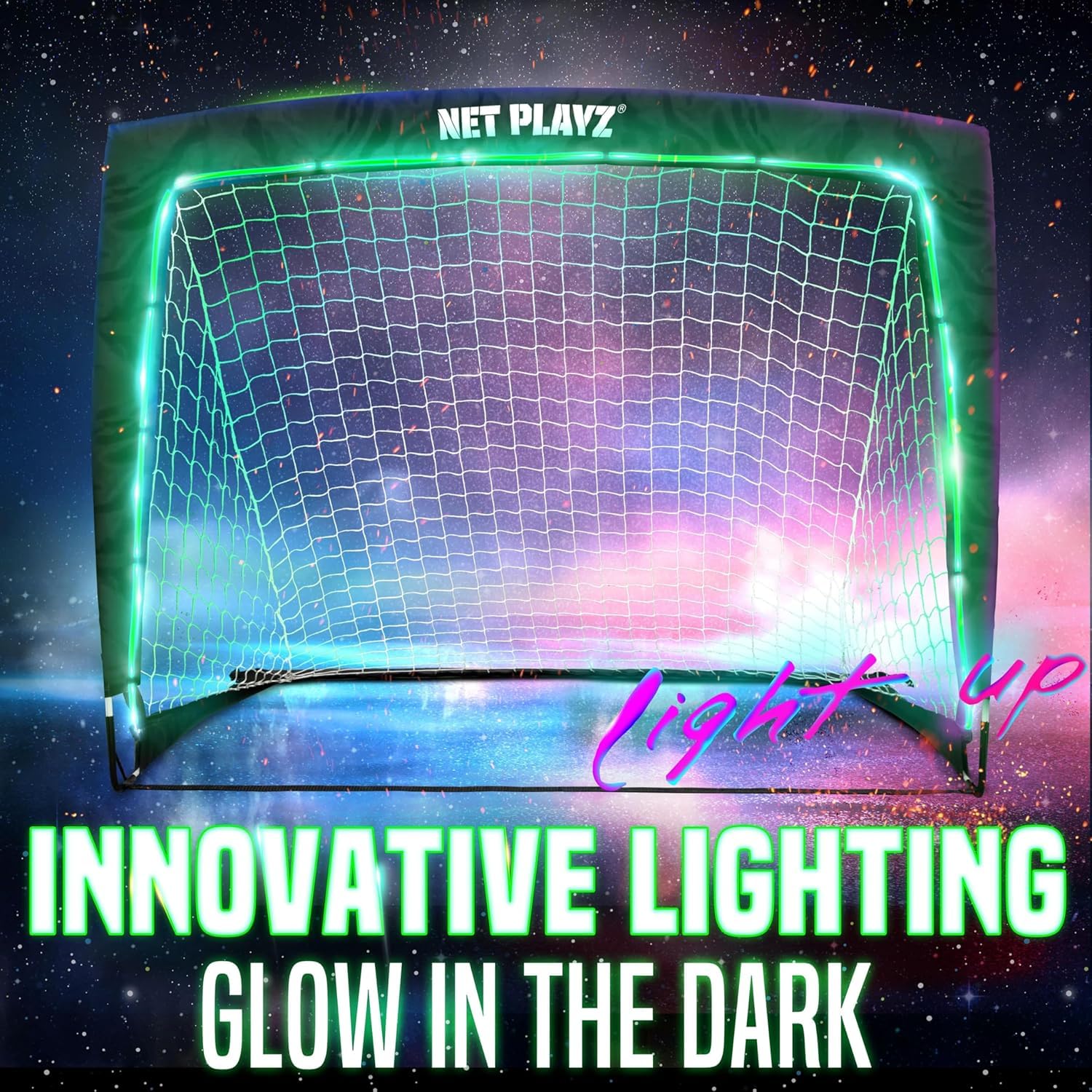 Regalos de Red de fútbol: porterías de fútbol iluminadas, Brillan en la Oscuridad, porterías de fútbol portátiles para niños, Adolescentes y jóvenes