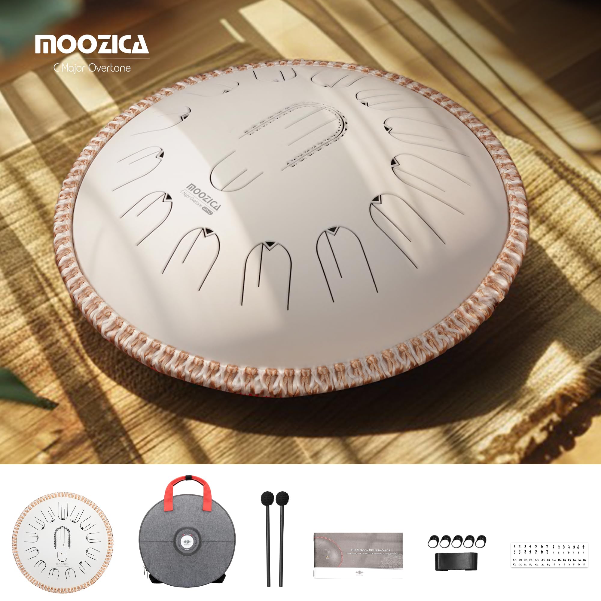 MOOZICA ハンドパン 15インチ Cメジャー スチールタングドラム Amazon | MOOZICA ハンドパン 15インチ Cメジャー スチール
