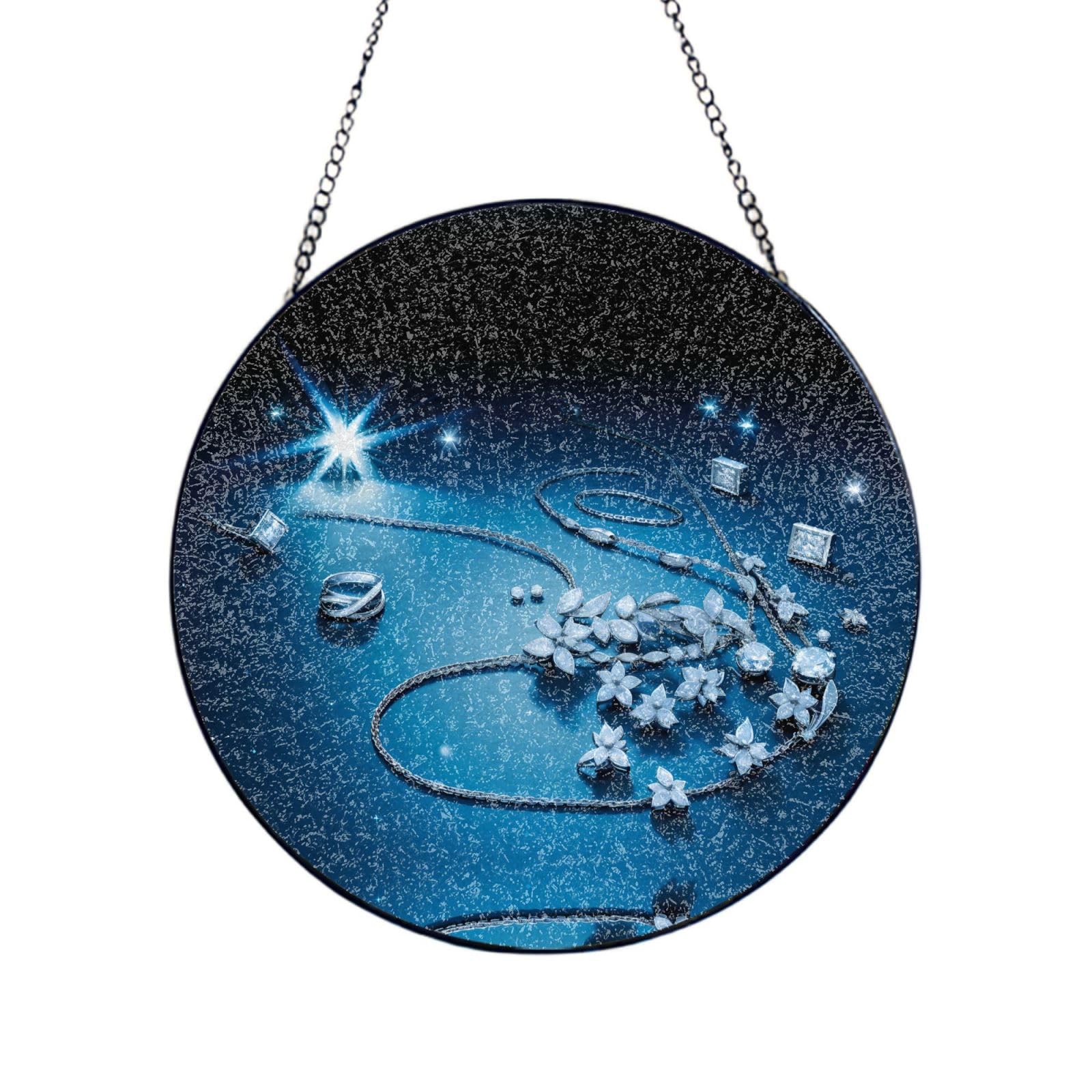 Phayah Pendants Print Glass Window Hanging Sun Catchers Suncatcher Decor For Birthday For Home Garden Porch 12in（30cm）