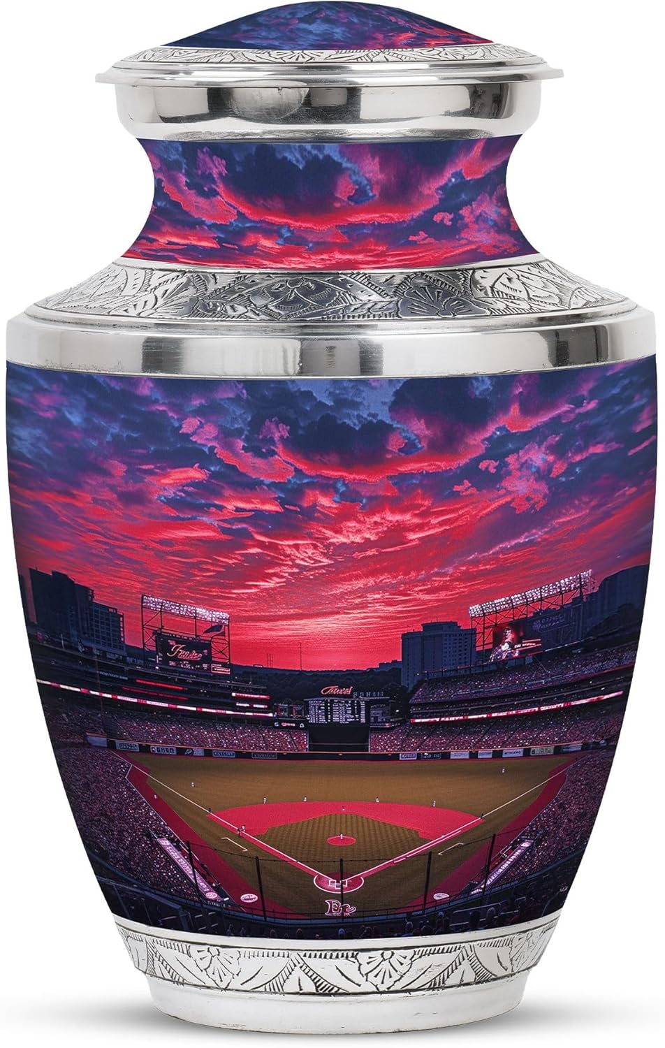Baseball Urn for Ashes Adult Male - 10 Inch Funeral Urns for Human Ashes Adult Female - Large Baseball Urns for Mom & Dad - Decorative Memorial Cremation Urn for Women & Men