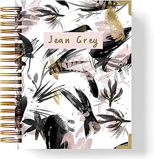 Floral Abstract Personalised Planner, 12 Month Weekly Planner, A5 Diary with Custom Start Month, Personalised Gift, Goal Planner Diary, 2022-2023 Diary