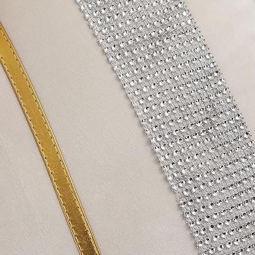 Miniatura 2 de Fundas de almohada de terciopelo beige de 20 x 20 pulgadas, paquete de 2 con diamantes brillantes a rayas de cuero dorado para decoración de sofá,