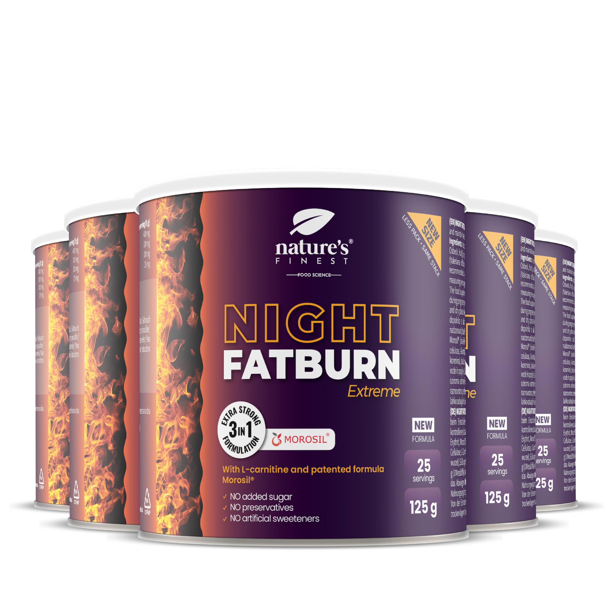 Nature's Finest by Nutrisslim Night Burn Extreme - Night Formula with Morosil (400 mg), L-Carnitine - Natural Valerian Sleep Aids for Adults - Vegan, Gluten Free