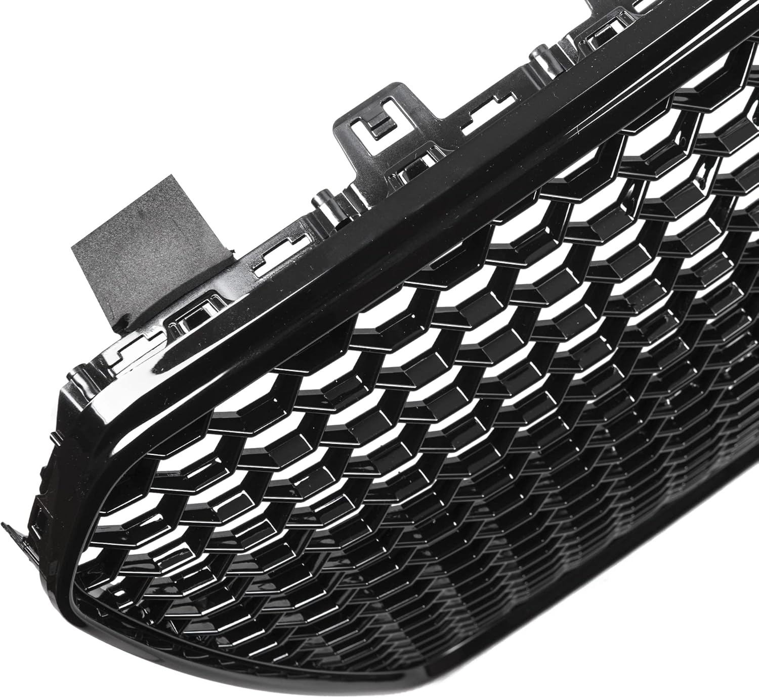 Front Grill Front Central Grill Sport VR-59 Honeycomb Mesh Grille Sport Glossy Black Compatible with Audi A5 2011 2012 2013 2014 2015 2016 Coupe Cabrio