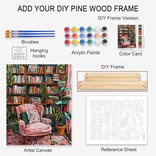 Miniatura 4 de Aihonmin Pintura por números para adultos, música de guitarra, pintura acrílica de acuarela por números para niños principiantes, pintura abstracta