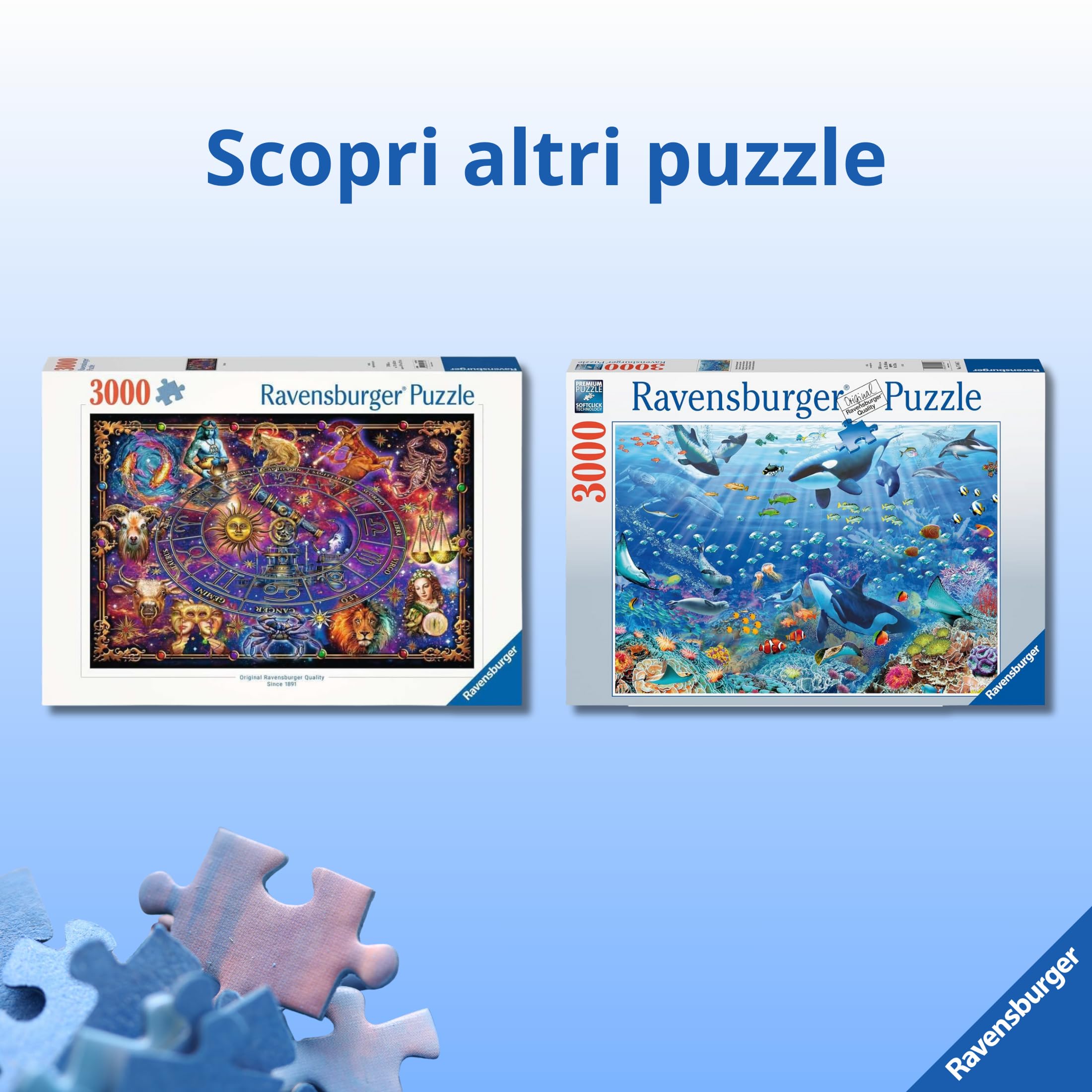 Ravensburger - Puzzle 3000 Pezzi Lago Bled, Slovenia, Adulti 14+ 121x80cm | Puzzle Lago di Bled Slovenia da 3000 pezzi, 121x80 cm, per adulti 14+, per esperti, collezione 3000 pezzi e idea regalo.