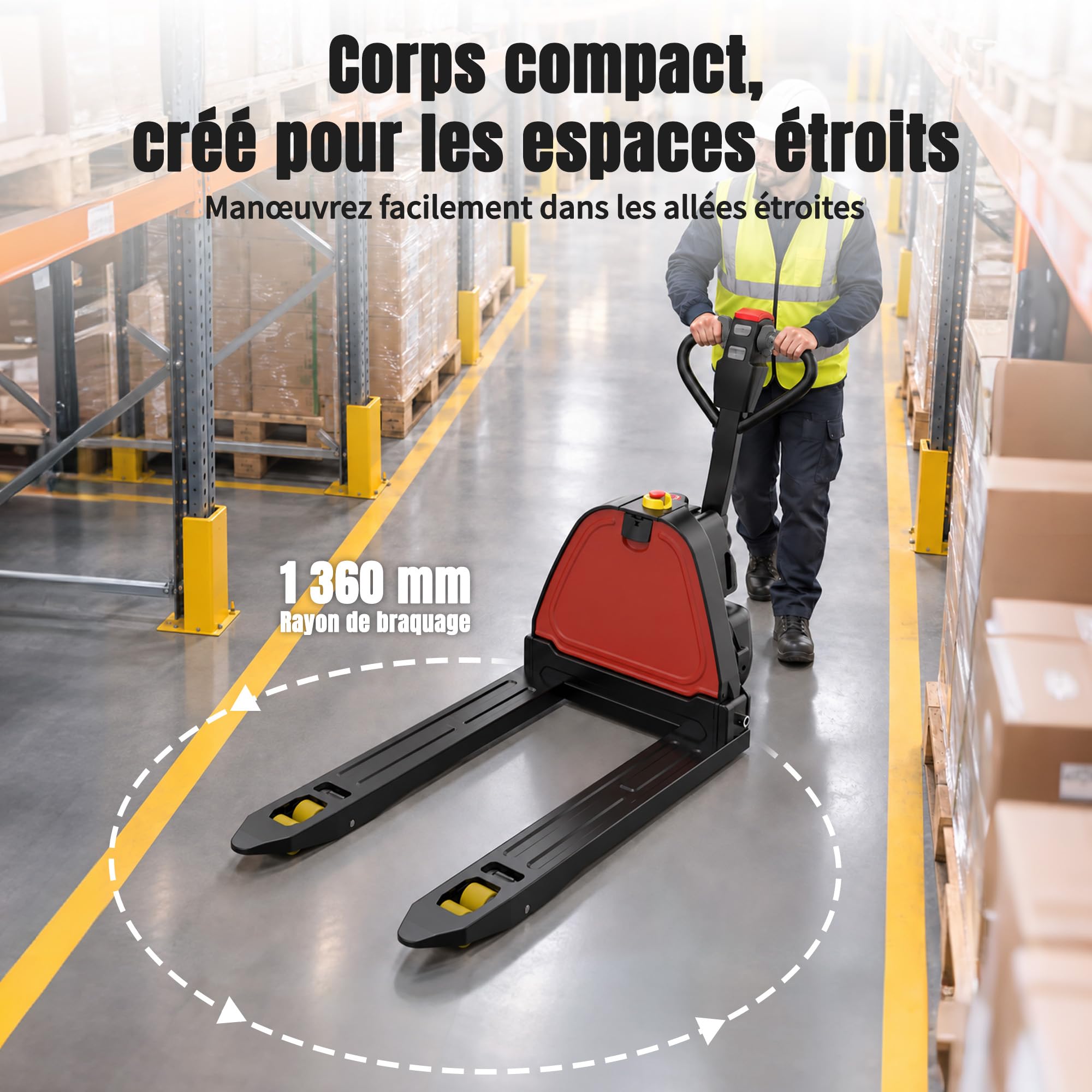EPT20-EZ Transpalette électrique Lithium 2000 kg, fourches 1150 mm