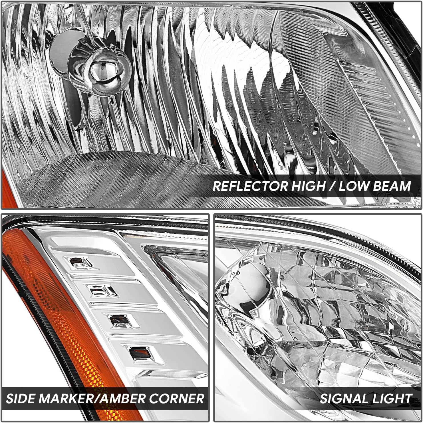 DNA MOTORING Right OE Style Headlight Compatible with 2010-2012 Nissan Sentra Base S SL,OEM-HL-0198-R