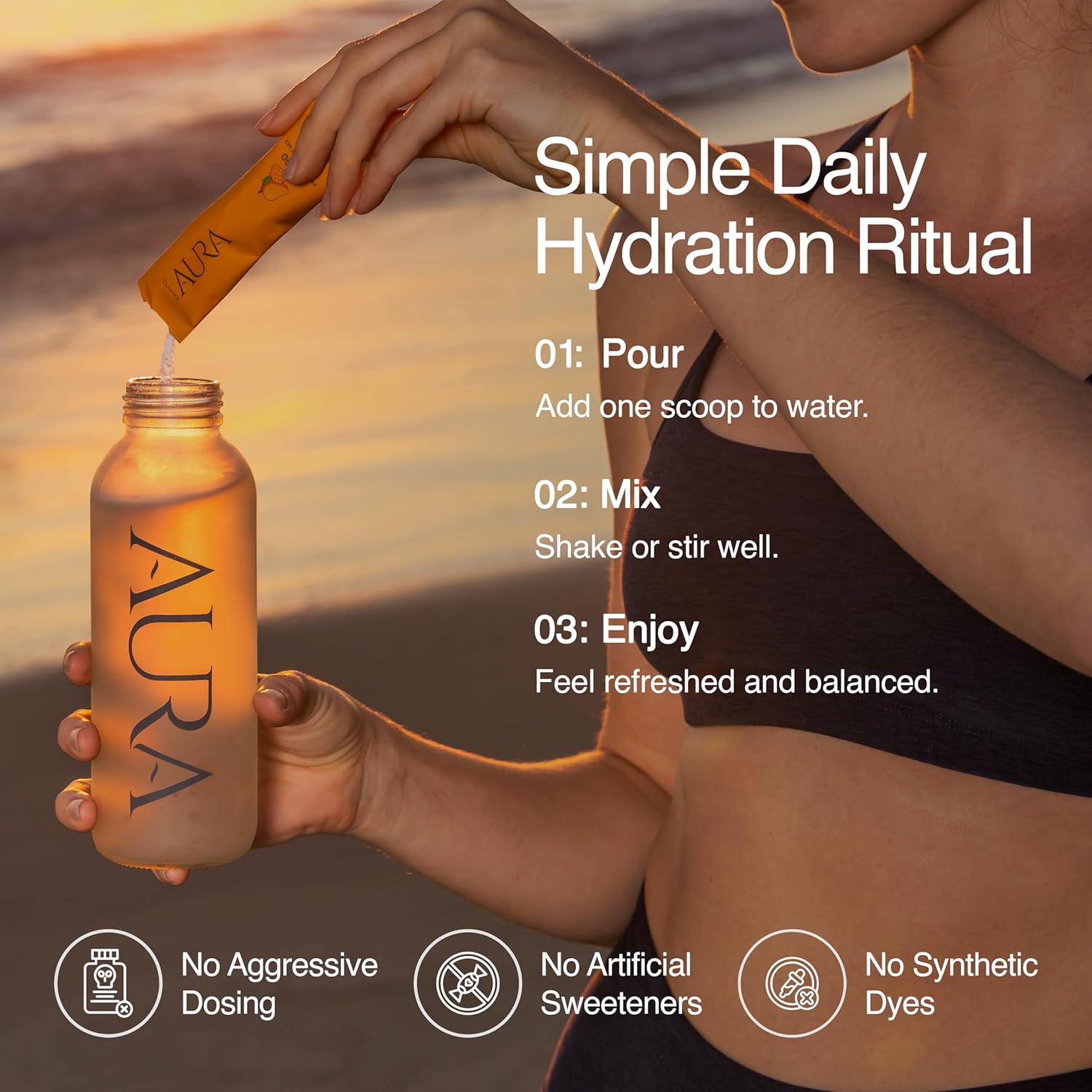 Marine Collagen Powder Stick Packs with Sea Moss Powder and Electrolytes, Hydration and Beauty Blend - Strawbiscus Lemonade (28 Pack)