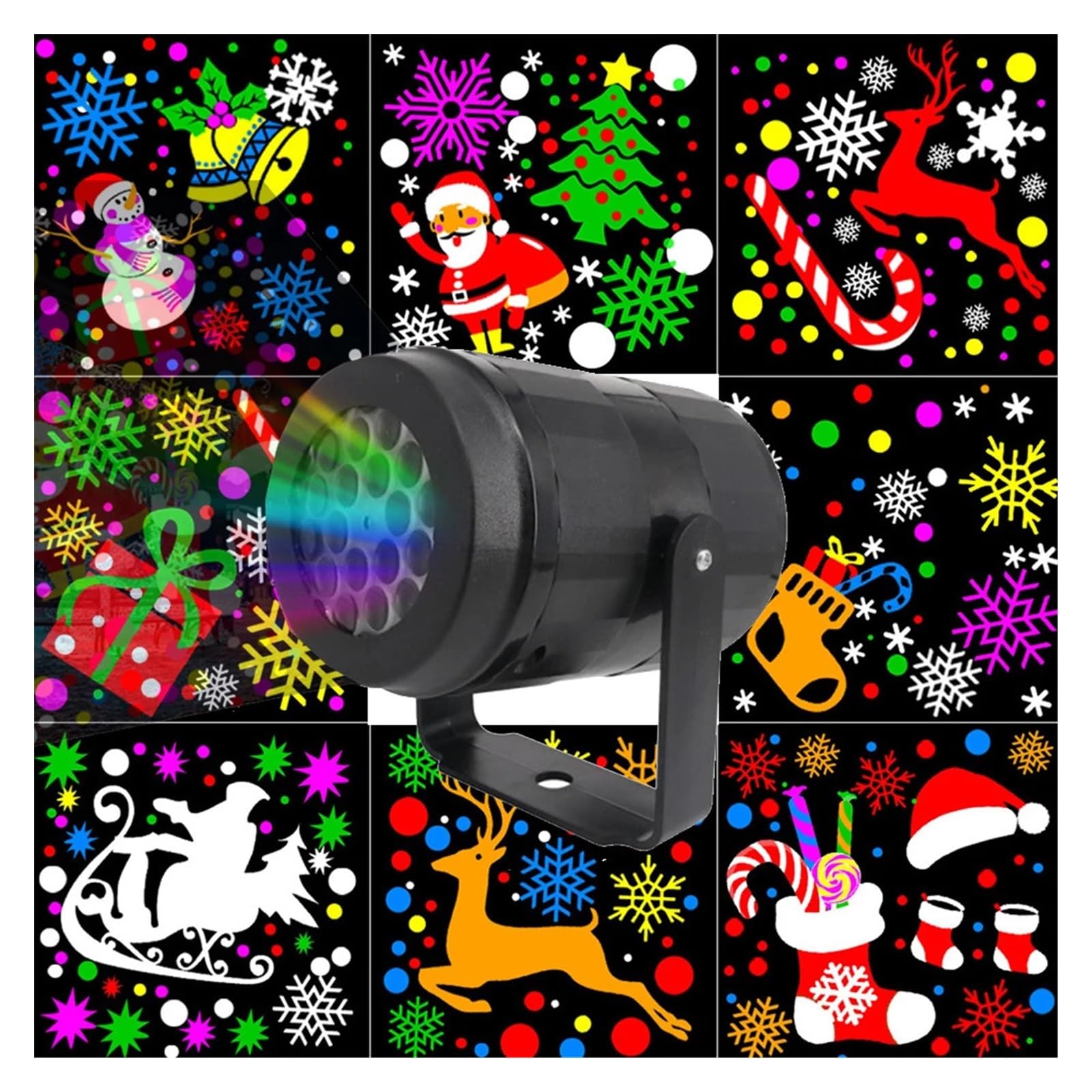 Proiettore natalizio per esterni, Luci for feste di Natale Proiettore a LED for fiocchi di neve Luci da palcoscenico da 5 W Rotanti Moo natalizio Illuminaze natalizia Decorazi da giardino for esterni(