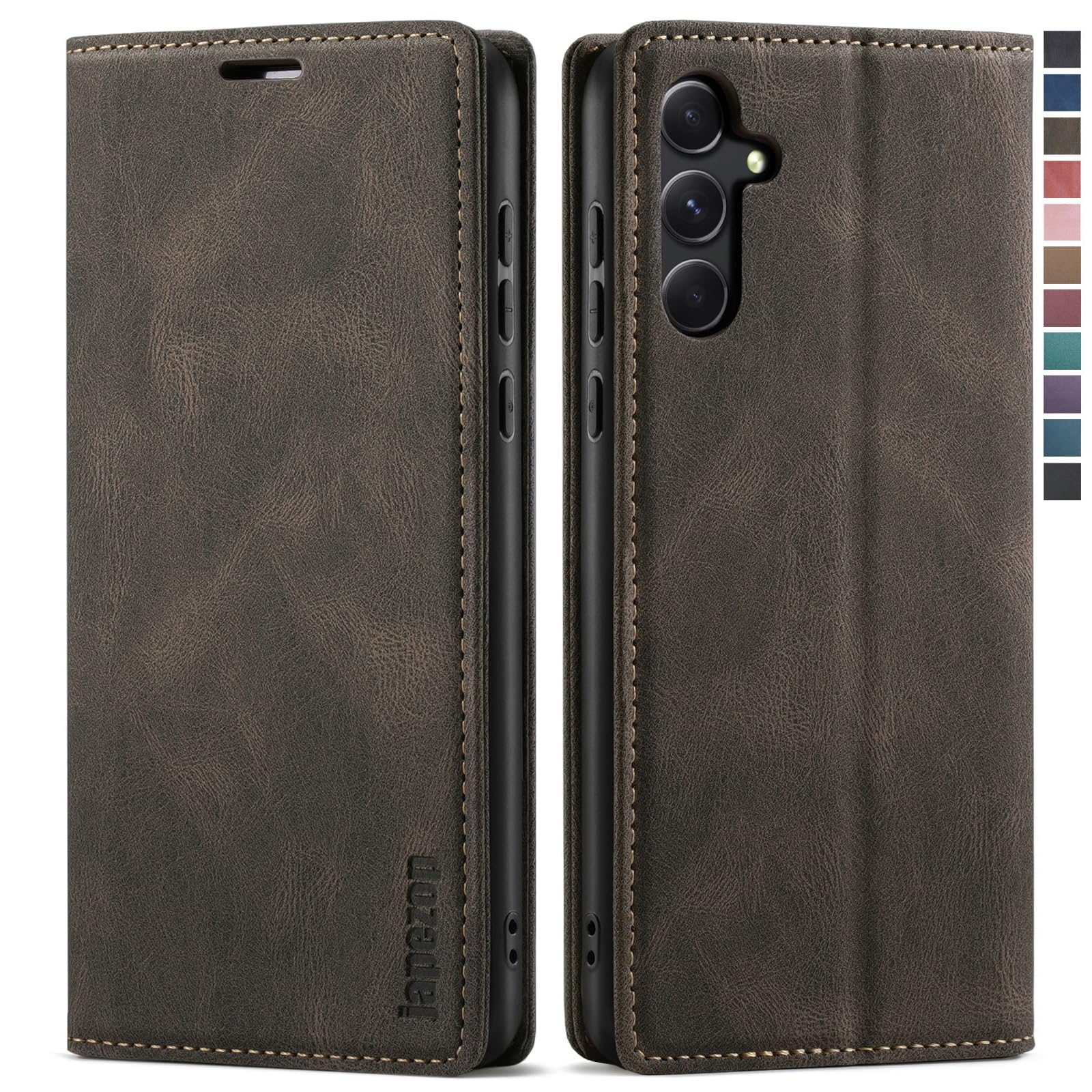 Samsung Galaxy A54 5G Wallet Case with Card Holder [RFID Blocking] Kickstand Magnetic,Slim Leather Flip Case Wallet for Samsung Galaxy A54 5G 6.4 Inch (Coffee)