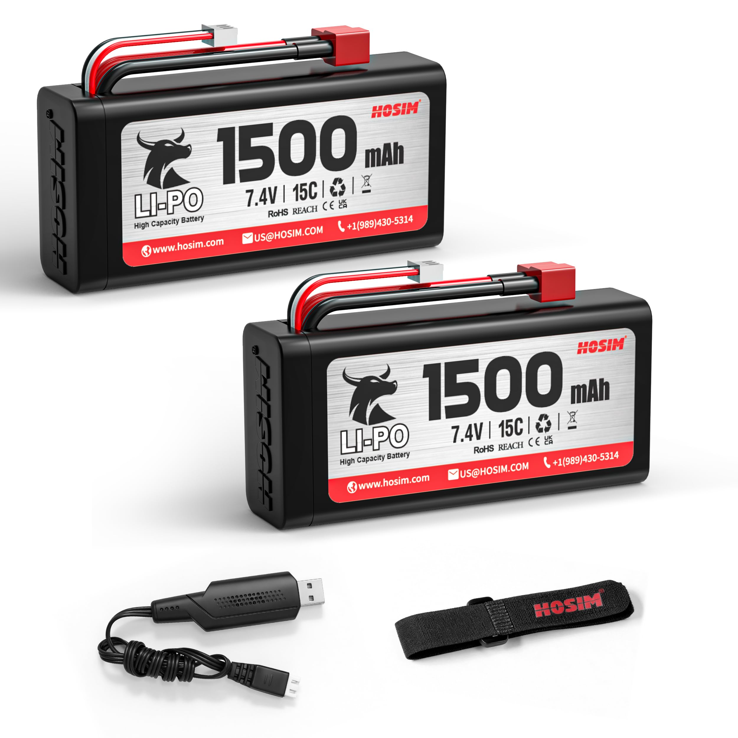 Ripsshine HF1 20000lm 46950バッテリー32000mAh Amazon.com: Hosim 2 Pack 7.4V 1500mAh Li-ion Rechargeable Battery