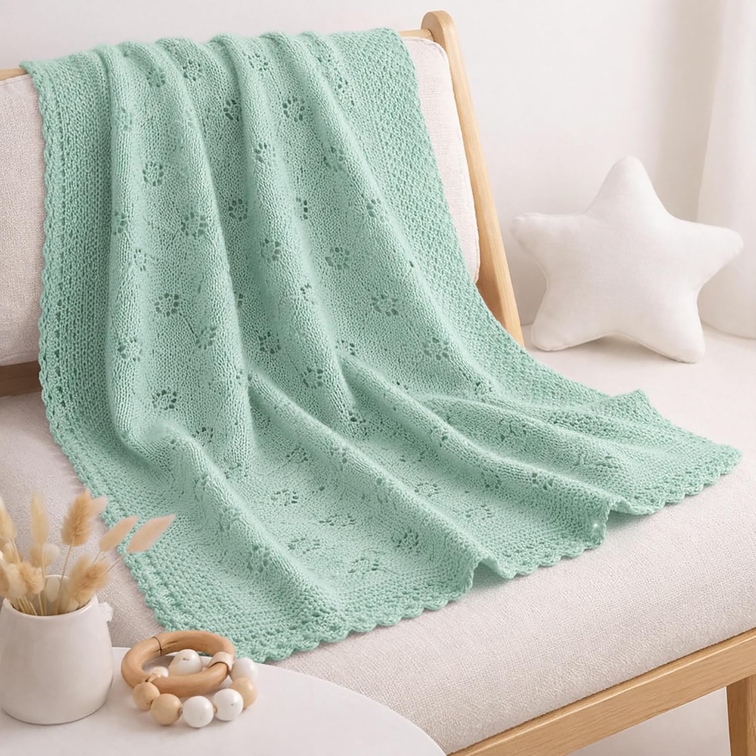 2-Pack 100% Merino Wool for Kids Natural Yarn with Aloe Vera for Knitting and Crocheting Baby Soft Made in Italy, 3.6 oz. 372 yds (Green - 8387, 2)
