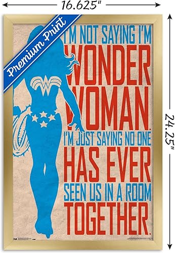 Miniatura 9 de Trends International DC Comics - Póster de pared de identidad secreta, Mujer Maravilla, 22.375 x 34 pulgadas, versión enmarcada en negro