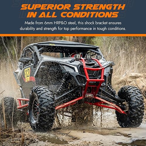 Miniatura 6 de Soporte de amortiguador de 3 pulgadas, acero HRP & O de 0.236 in, orificio de perno de 12 pulgada, se adapta a tubo de 1.75 a 3 pulgadas, soporte de