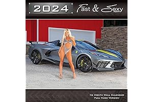 2024 Fast & Sexy Car Girl Wall Calendar 12x12 inches (Nude Version)