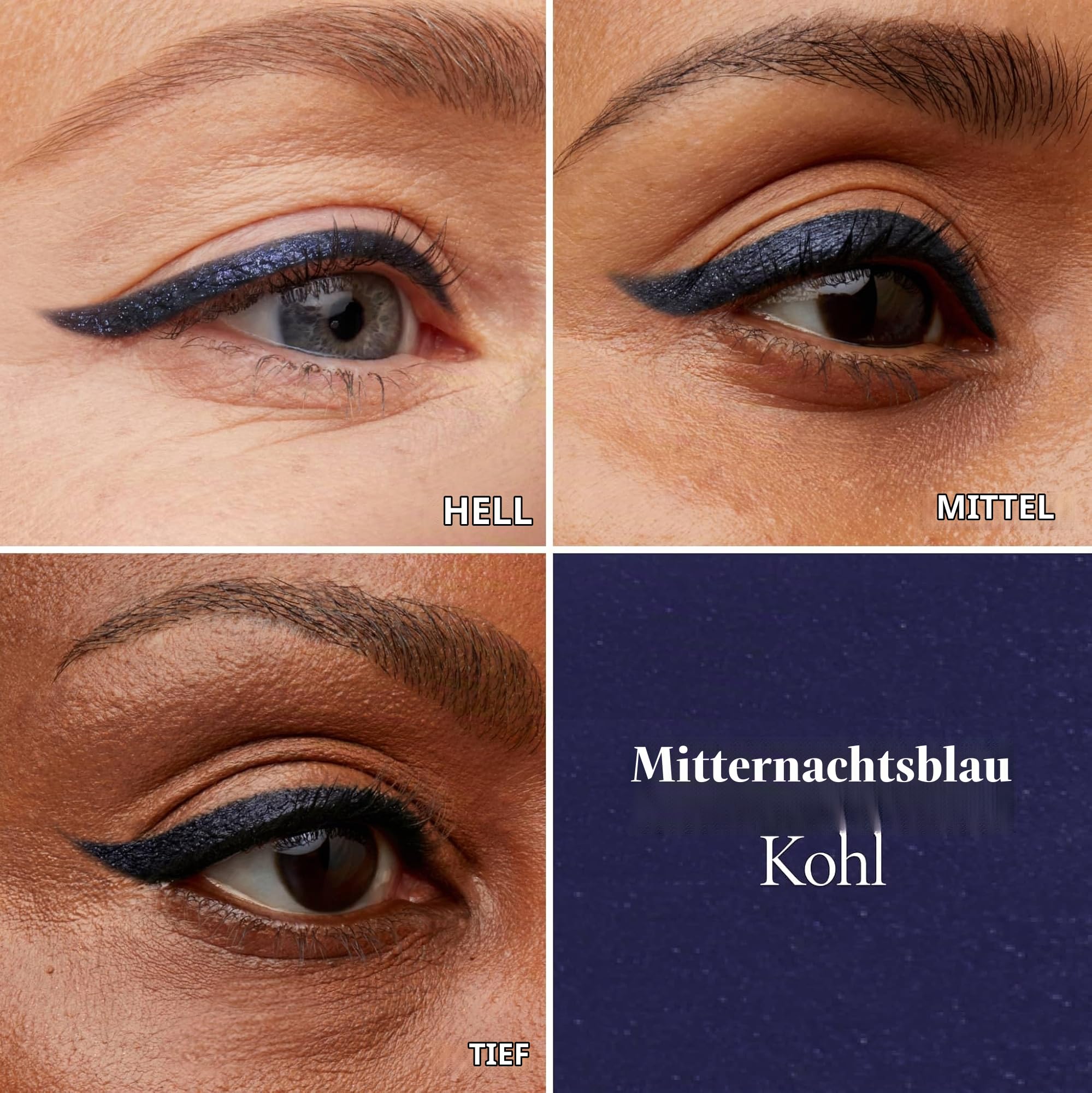 Laura Geller New York Kajal Longwear Kohl Eyeliner-Stift - Mitternachtsblau Kohl - Koffein und Vitamin E - Weiches und mischbares Liner - Integrierter Anspitzer
