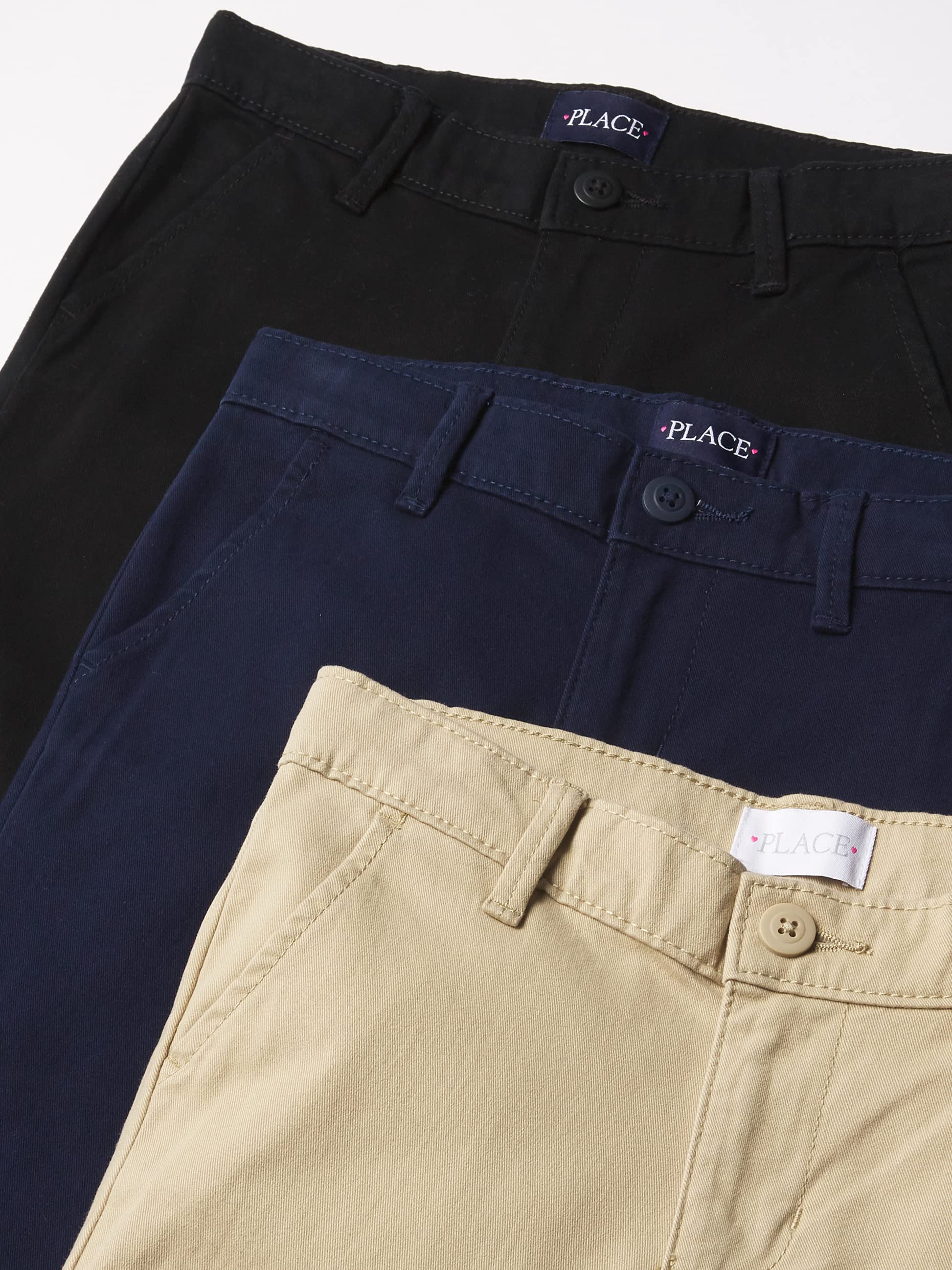 The Children's Place Girls Uniform Skinny Chino Pants 3-pack - Spodnie Dziewczynki