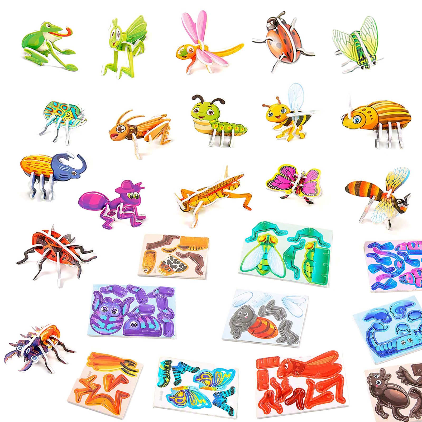 3D Insect Puzzle 25 Pcs, Educational DIY Jigsaw Toy for Kids 8-12
