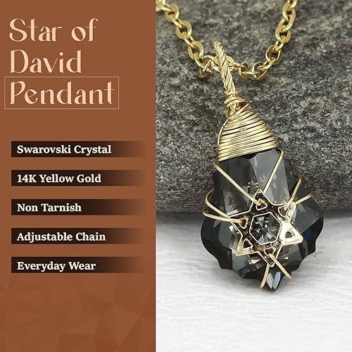 Miniatura 10 de Ardonn Star of David Necklace for Women and Men - 14K Gold Filled Jewish Star Necklace -Israel Necklace
