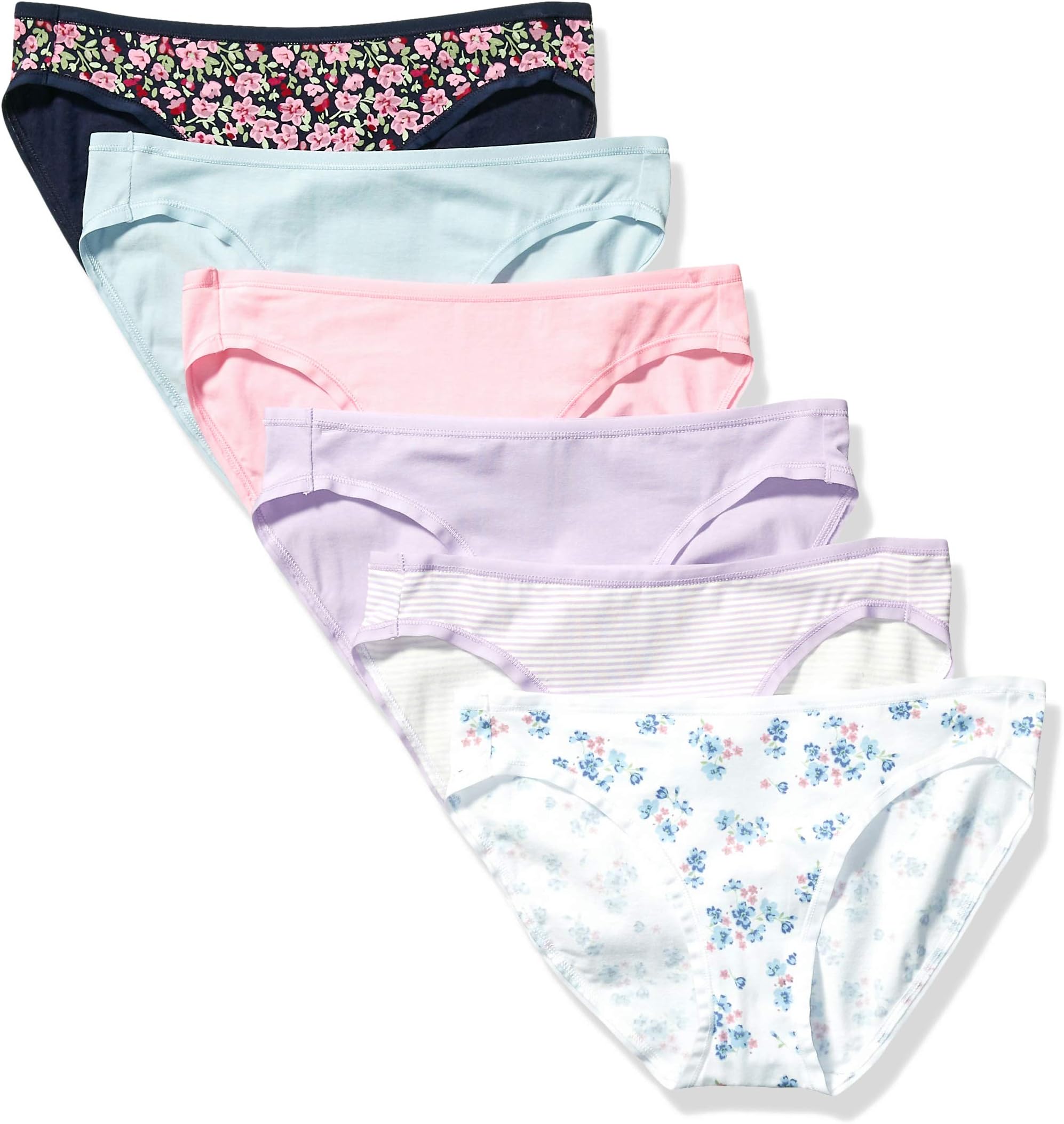 Amazon Essentials Women's Cotton Bikini Brief Underwear - Discontinued Colors, Multipacks