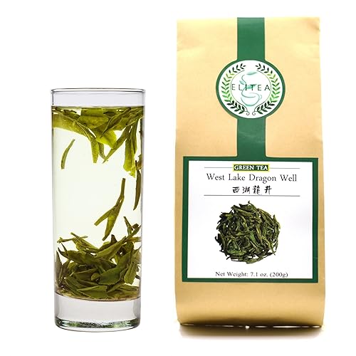 ELITEA Té Verde Hoja Suelta Calidad Dragón Bien Té Verde Xi Hu Long Jing China Famoso Té Verde a Granel 71 Onza