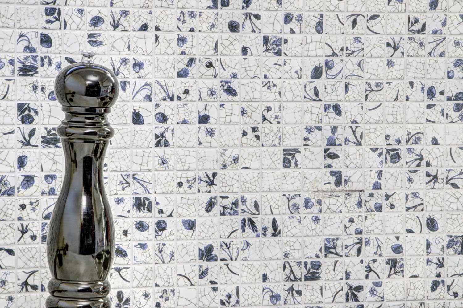 Płytki mozaikowe w stylu retro, vintage, ceramiczne, białe, niebieskie, truskawkowe, na ścianę, do łazienki, toalety, prysznica, kuchni, lustro płytkowe, okładzina wanny, WB18D-1404