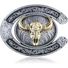 Western Belt Buckle for Men Vintage Tortoise Cowboy Cowgirl Texas Rodeo Eagle Longhorn Bull Belt Buckle for Me