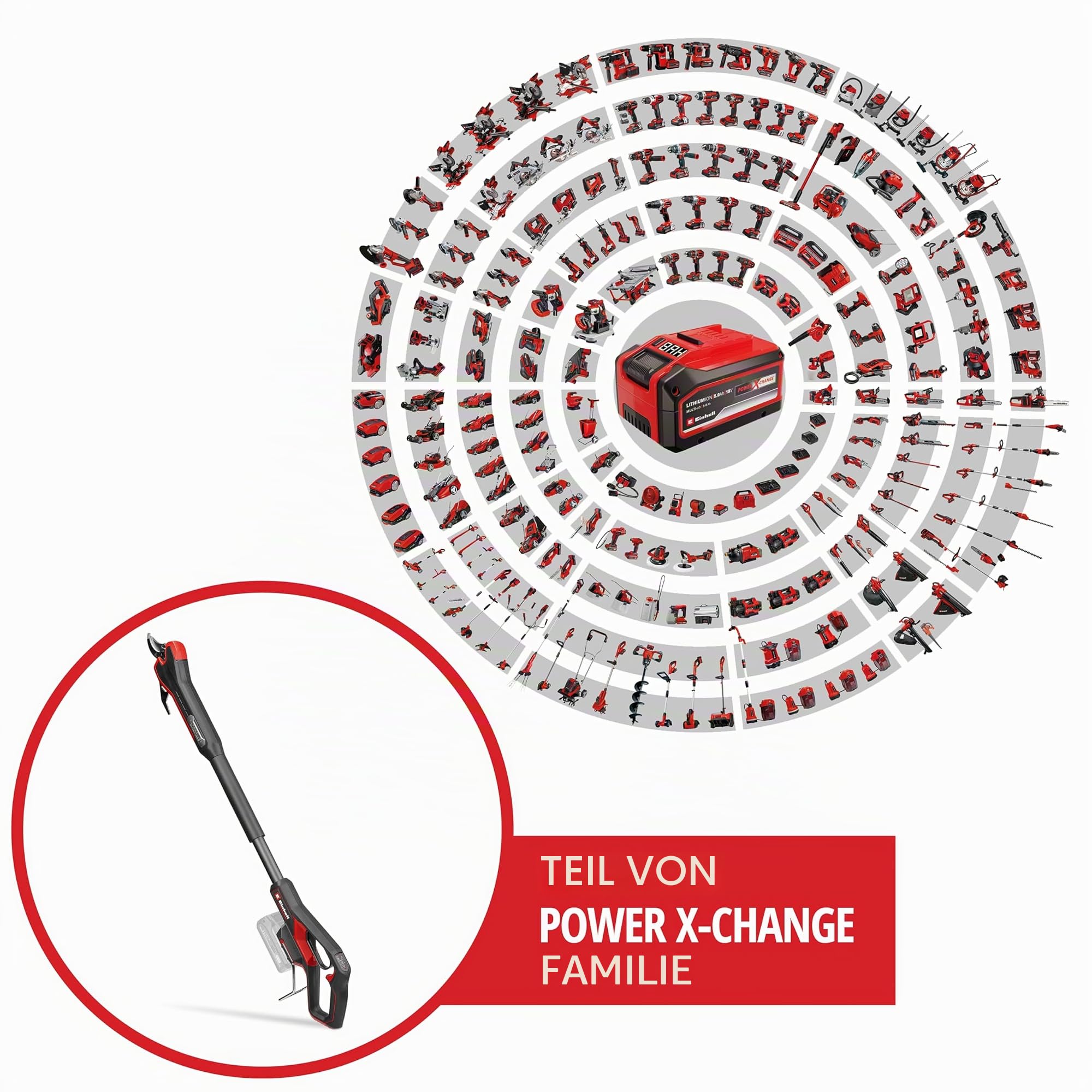 Einhell Professional Akku-Astschere GP-LS 18/35 Li BL Power X-Change (18 V, Brushless, bis 35 mm Aststärke, Bypass-Klingen, Metallhaken, inkl. 4,0 Ah PLUS Akku und Ladgerät)