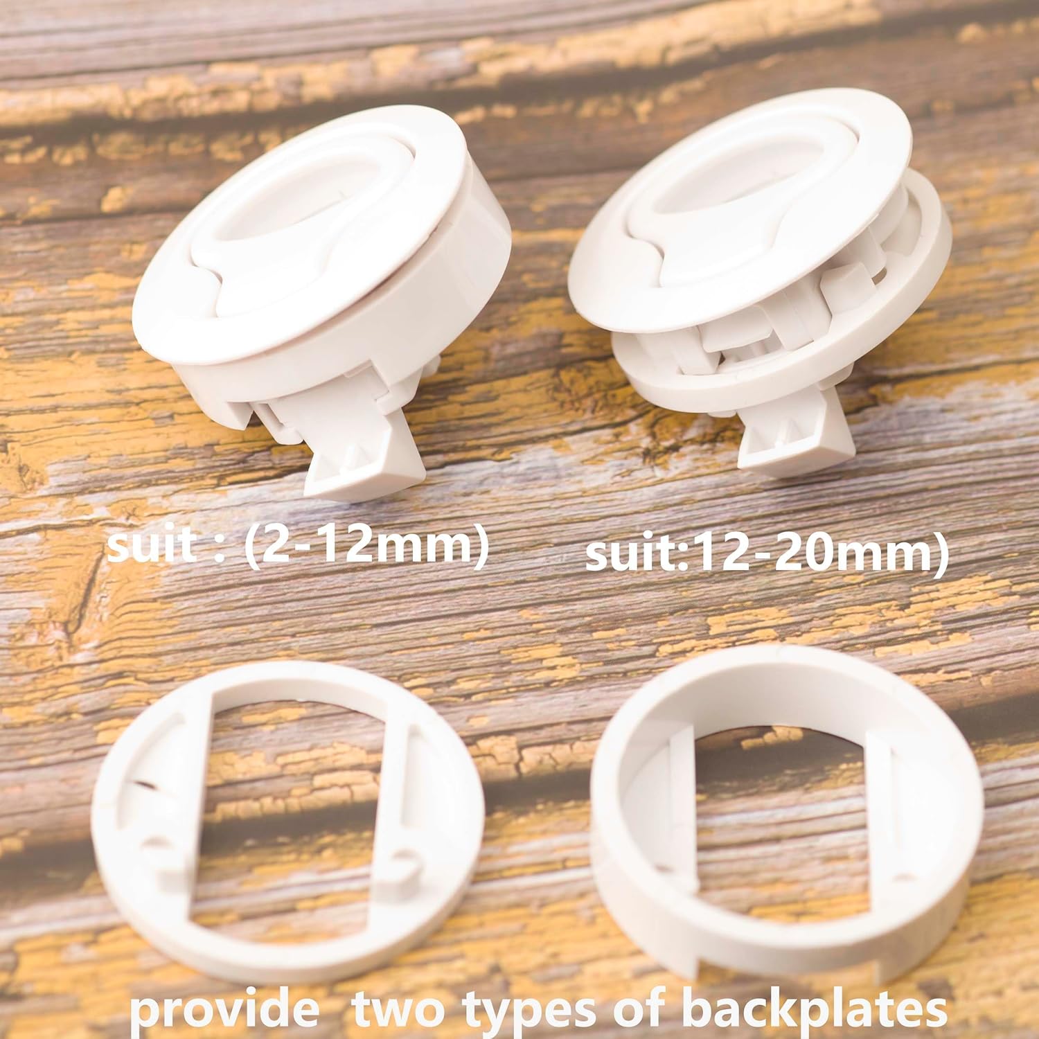 Slam Latch 2'' Flush Pull Latch White Plastic Handle for Hatch Door Cabinet Hardware on RV Boat Camper Trailer,Pack of 2