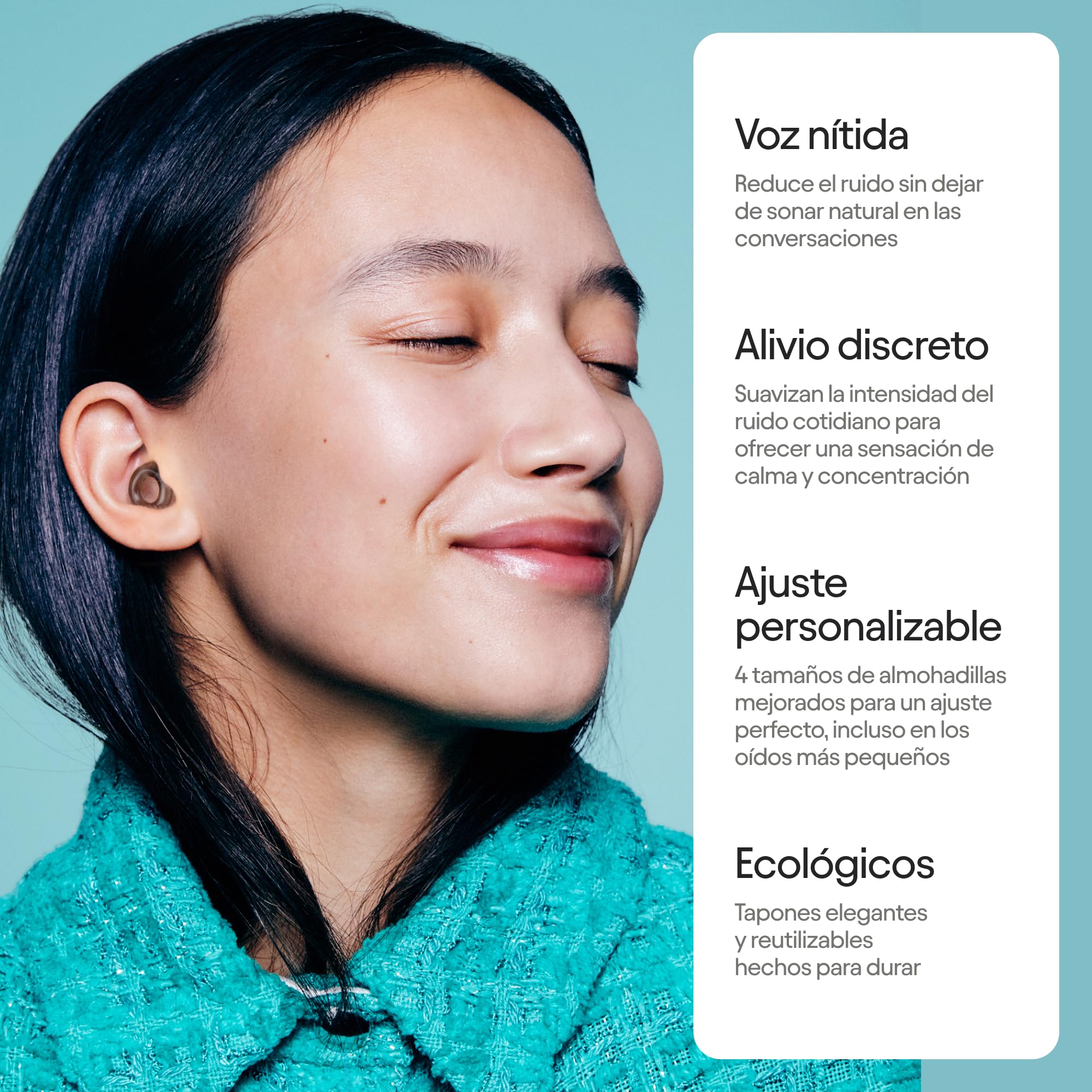 Loop Engage 2 Tapones - Alivio del ruido manteniendo una voz nítida, para encuentros sociales, trabajo, conversaciones, padres y madres y sensibilidad al ruido - Reducción del ruido de 16 dB