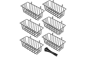 6 Pack Wire Basket for Grid Wall Panel