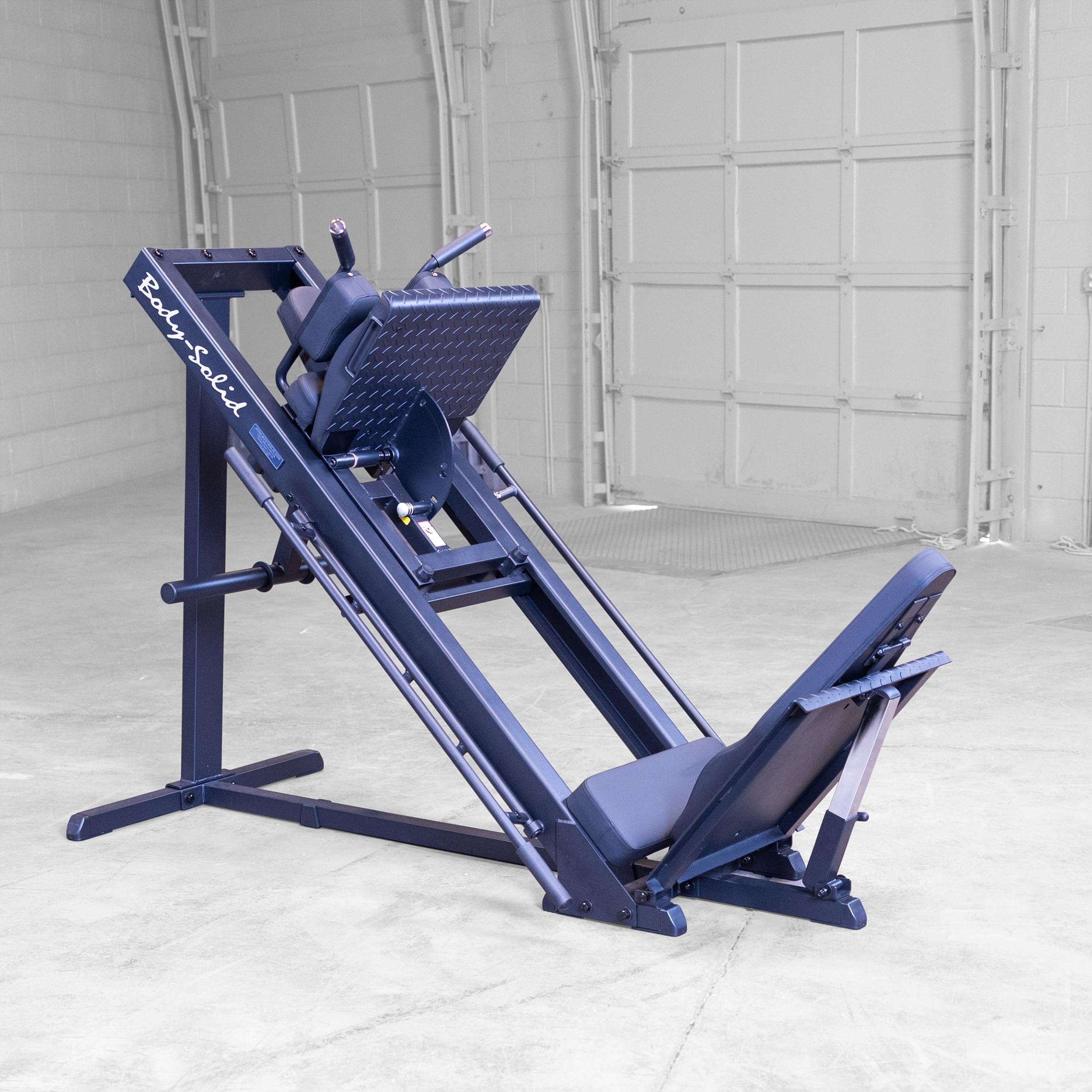 Body-Solid GLPH1100B Presse à Cuisses + Hack Squat Professionnelle 2 en-1 Charge Max 454 kg Structure Acier Calibre 11 5x10 cm Système Quad Track Ultra Fluide Usage Domicile et Semi-Professionnel