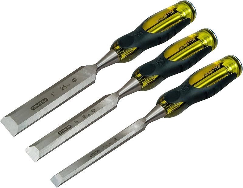 Stanley 2-16-268 Chisel-set (3-piece), Silver/Black