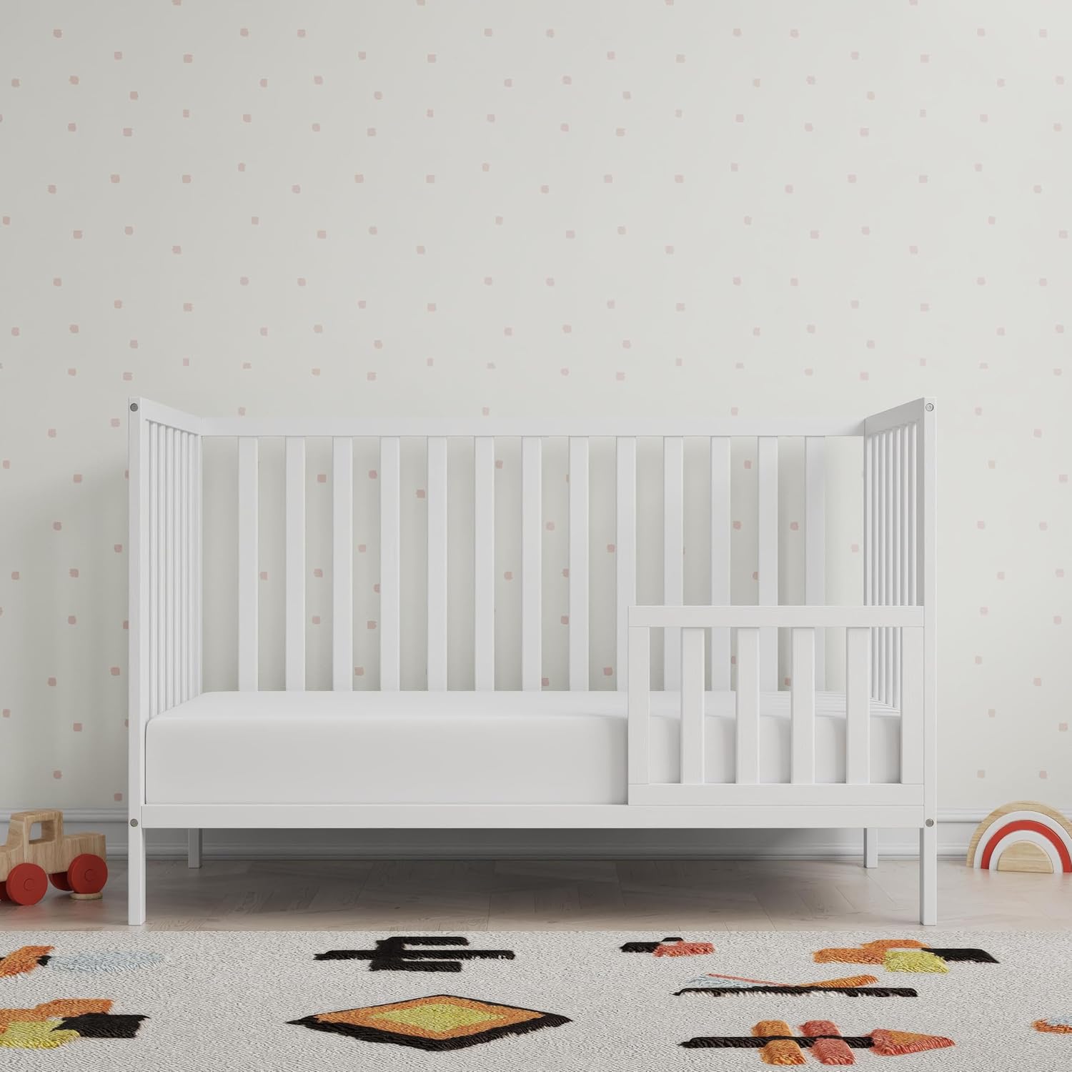 Baby Relax Ivey 3-in-1 Convertible Crib, White