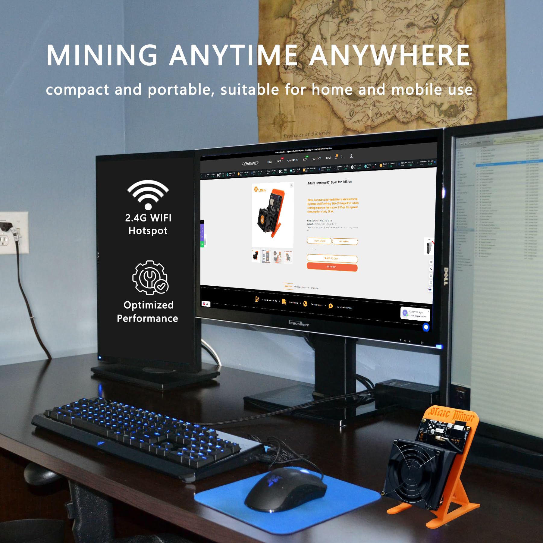 Asic Mining Machines Genérico Bitaxe Supra Hex 702 4.2Th/s 2.4g WiFi 90W  Bitcoin Miner