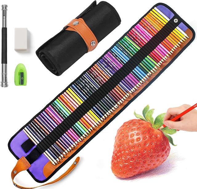 Ugmic 72 Coloring Pencils Set - Coloured Pencils for Adults Professional Colour Mixing Painting and Sketches, Soft Wax-Based Wooden Coloured Pencils Perfect for Students Children Colouring Books