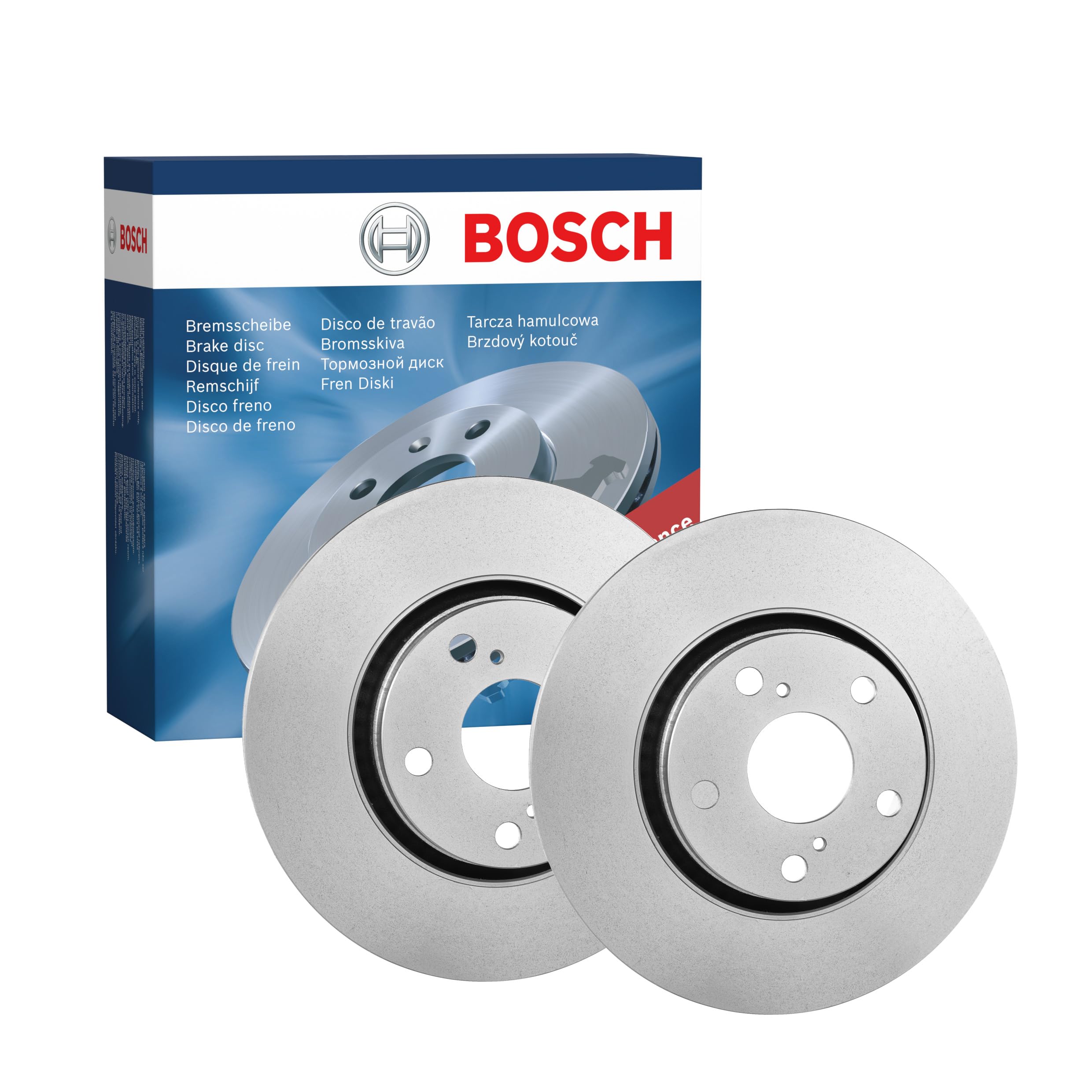 BOSCH Set Dischi Freno BD1403 - Dischi Freno Solidi di 295mm - Asse Anteriore - Conformi al regolamento ECE-R90 - Lunga Durata, Anticorrosione Avanzata - 2 Dischi