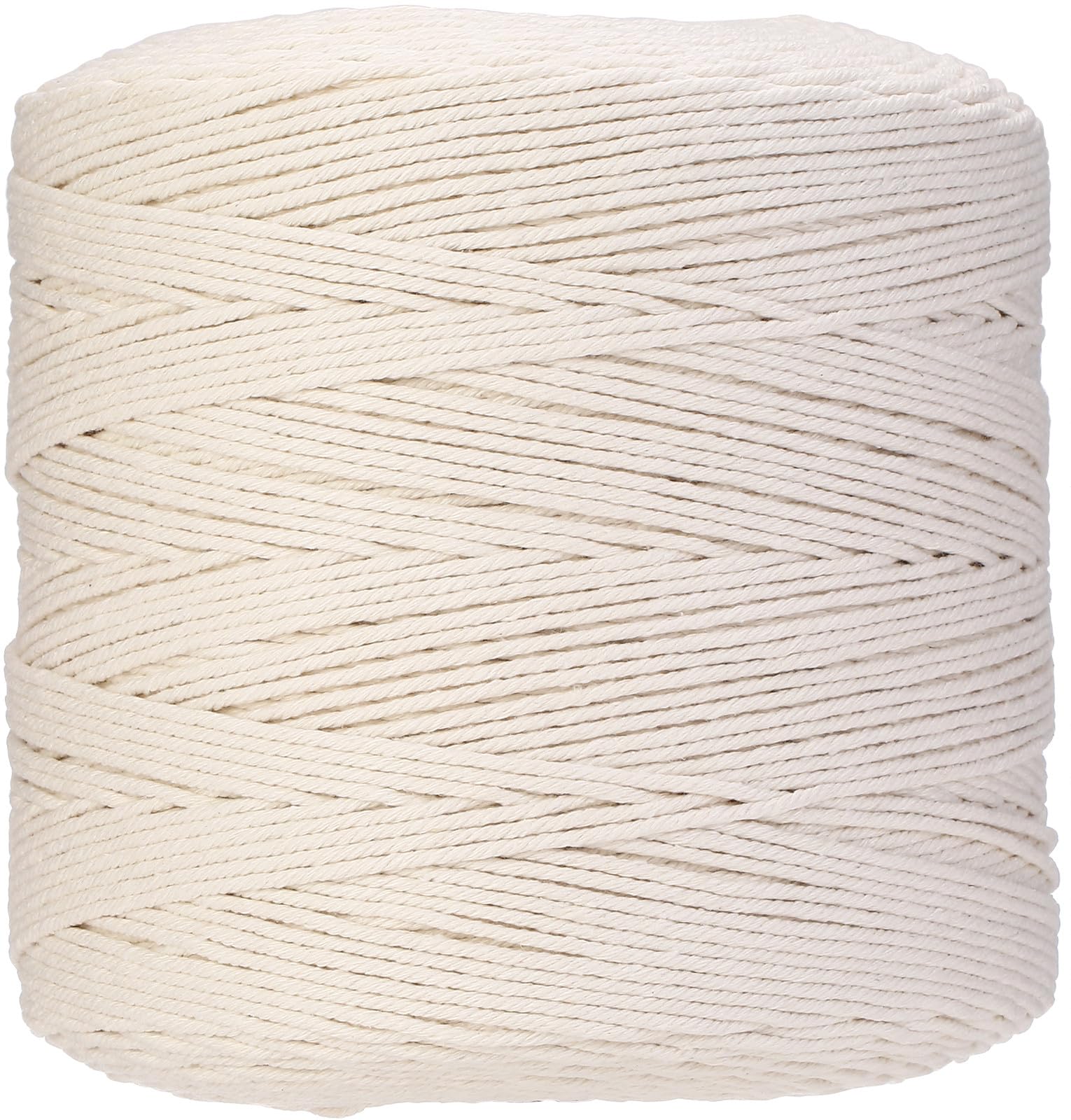 GOHOHOF Macrame Cord 3mm x 875yards Natural Macrame Cotton Rope Colored Macrame Rope Soft Cotton Cord Macrame Supplies Craft Rope Macrame Yarn for Plant Hanger Wall Hanger Dreamcatcher(Beige)
