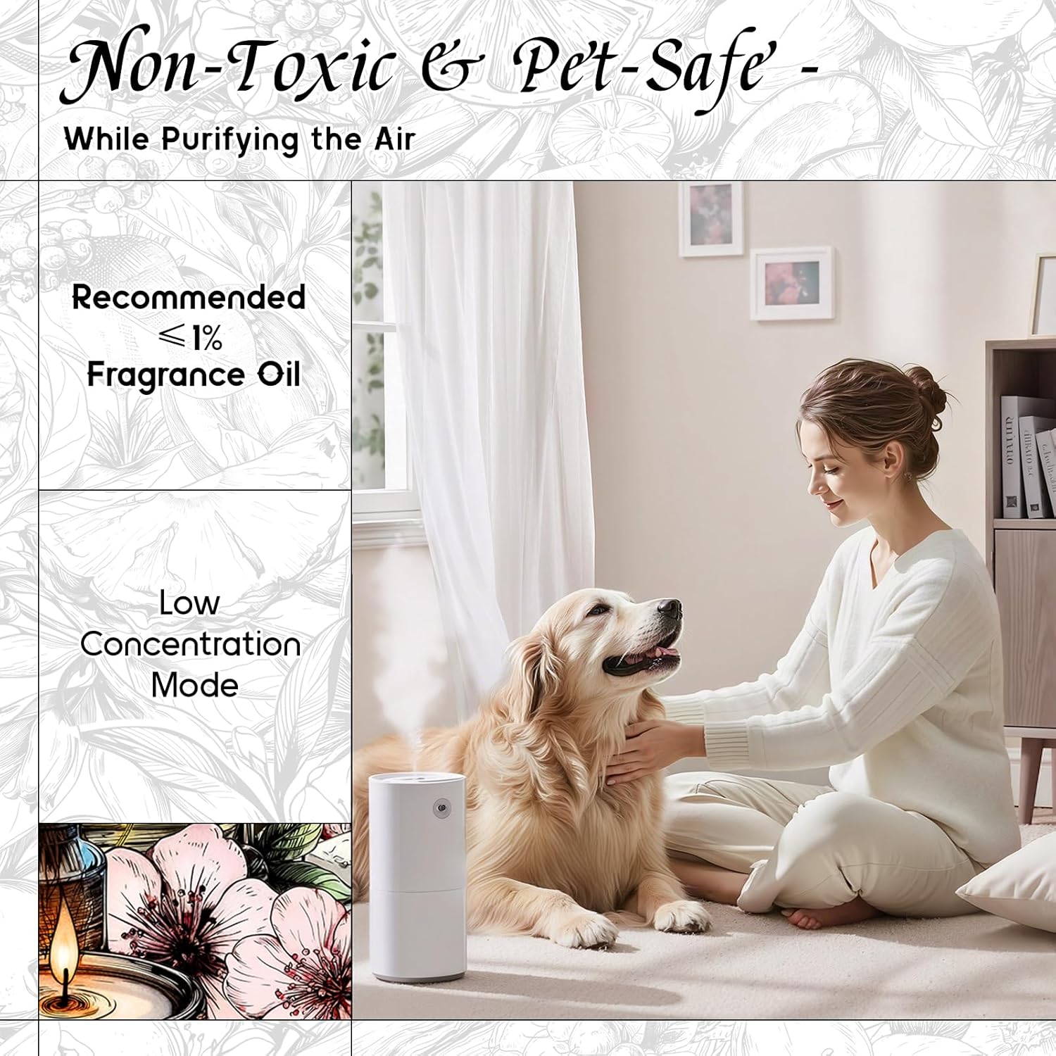 HIQILI Nectarine Blossom Fragrance Oil for Candle & Soap Making, Essential Oil Diffuser Use, Add to Body Lotion, Dryer Balls - 1 Fl Oz - Image 5