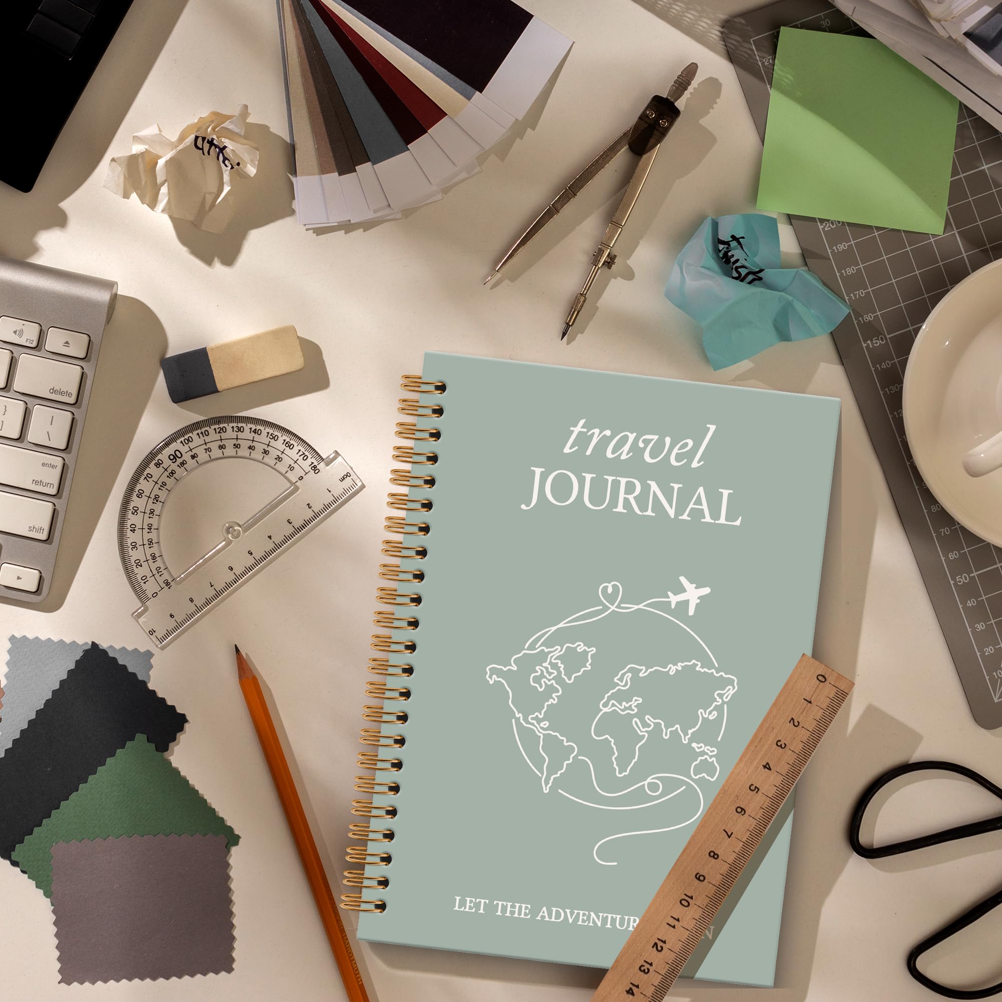 Cuaderno de regalo de viaje, diario de viaje para mujeres, cuaderno de viaje en espiral, diario de aventura, cuaderno de viaje para viajeros, mujeres y hombres, regalos de viajero, 6 x 8.2