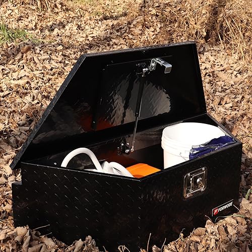 Miniatura 5 de FORWODE Caja de lengua de remolque de 39 pulgadas, caja de herramientas de remolque de aluminio para caja de herramientas de almacenamiento, caja de