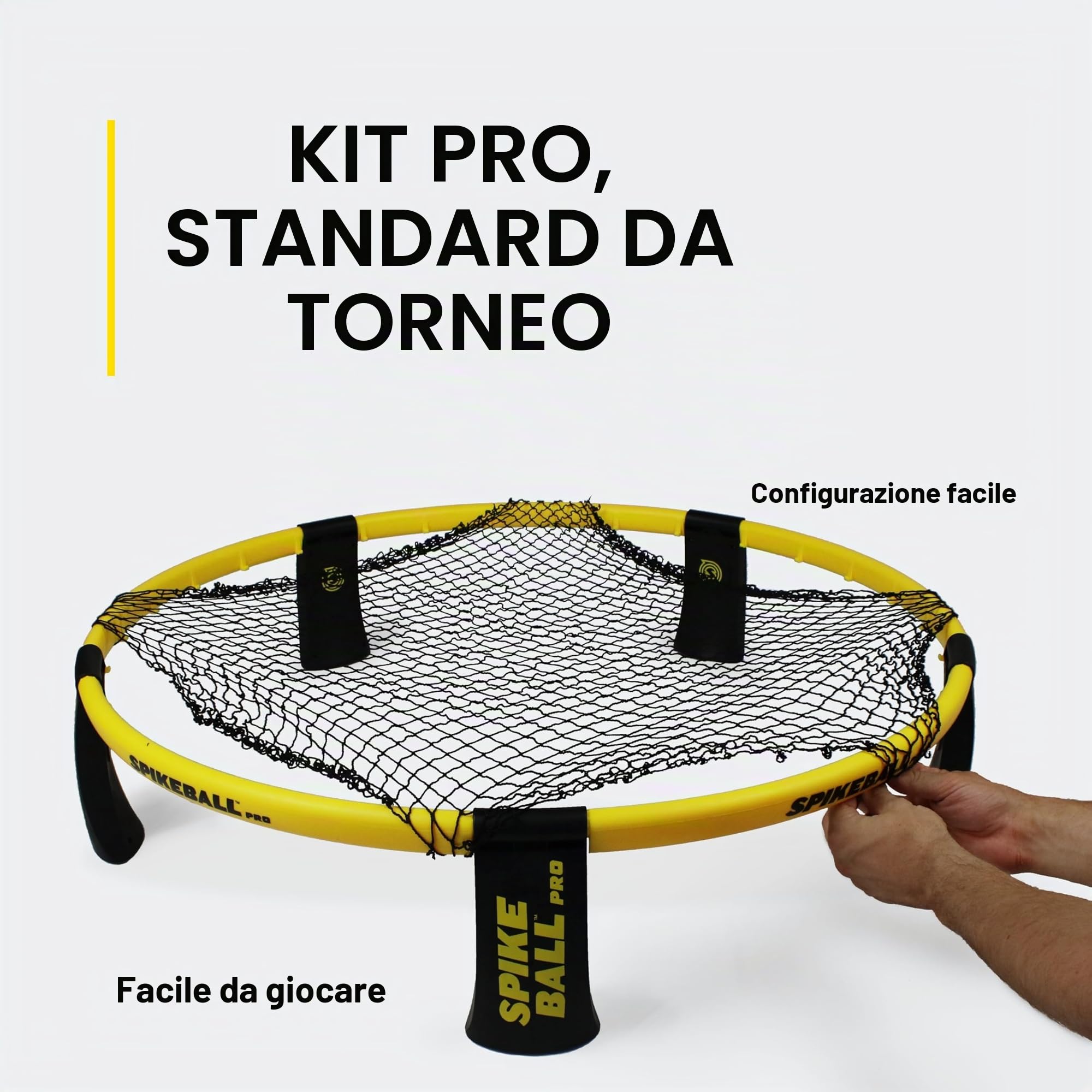 Spikeball Pro Kit (Tournament Edition) inklusive verbessertem, strkerem Spielnetz, neue Blle fr mehr Spin, tragbare Ballpumpenanzeige, Rucksack Bekannt aus dem Shark Tank TV