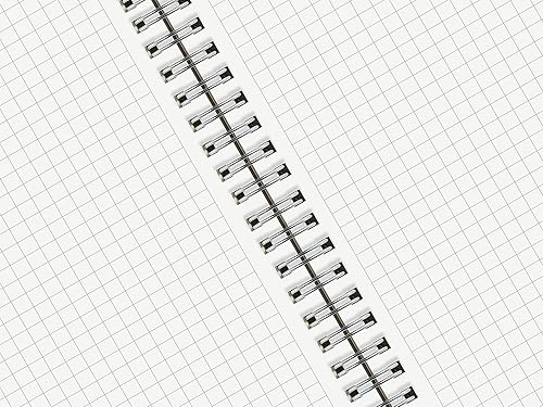 Miniatura 6 de Cuaderno de espiral de alambre con rayas grandes de 8.5 x 11 pulgadas, bloc de papel de 5 x 5 pulgadas (5 pies cuadrados), papel blanco marfil