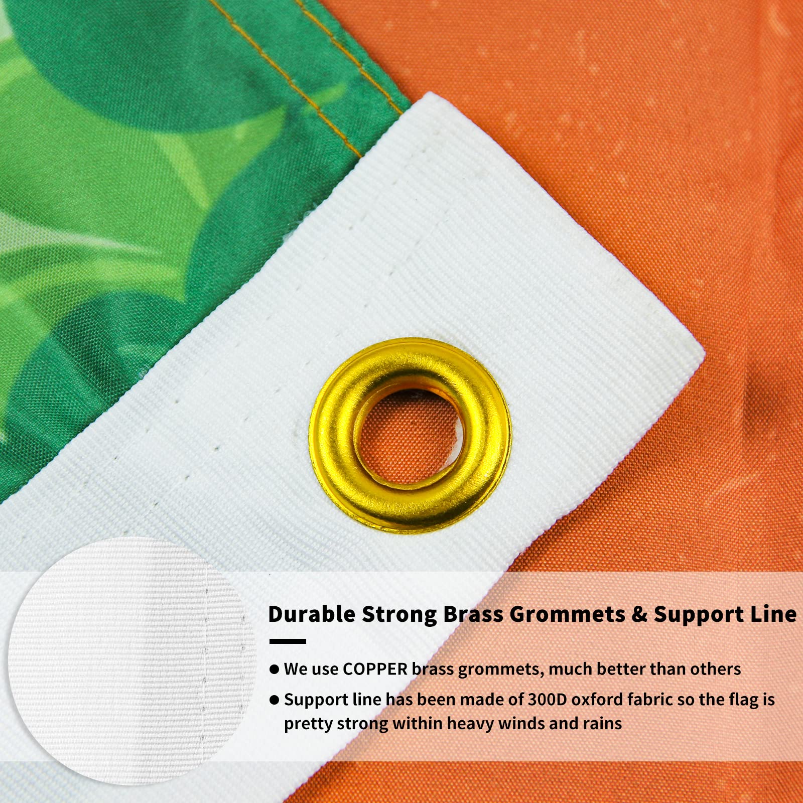 Probsin St. Patrick's Day Flagge 90x152 Cm – Doppelseitig Bedruckt Mit Kleeblättern & Gold, Für Drinnen & Draußen