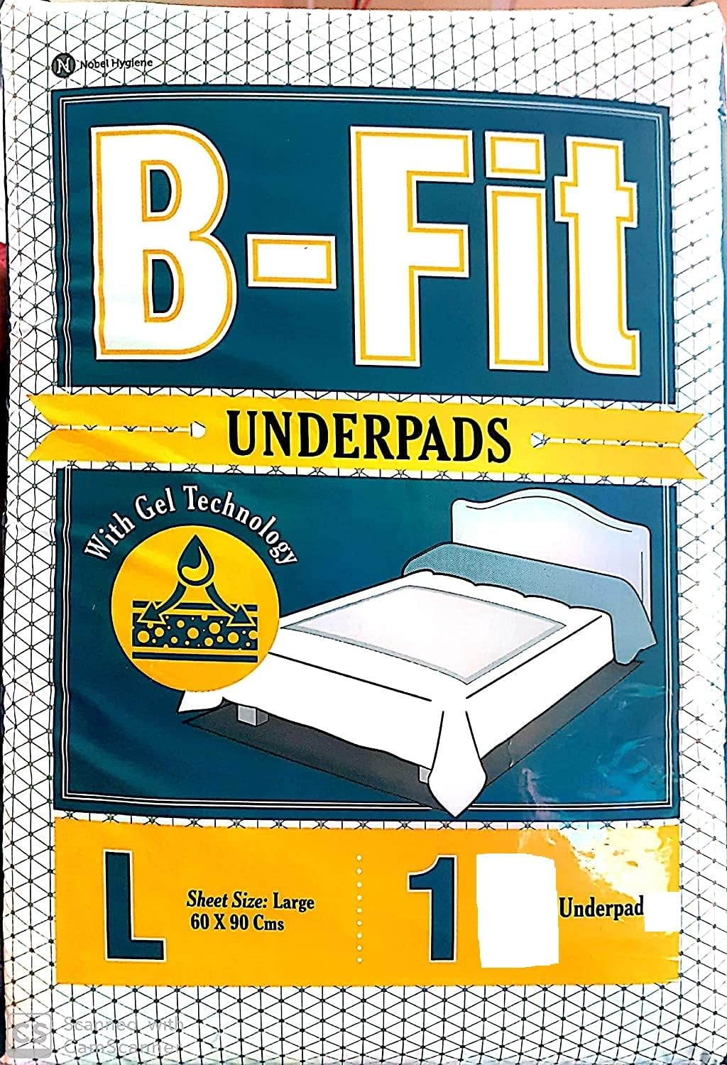 B-Fit Underpads with Gel Technology Large 60 X 90 Cms