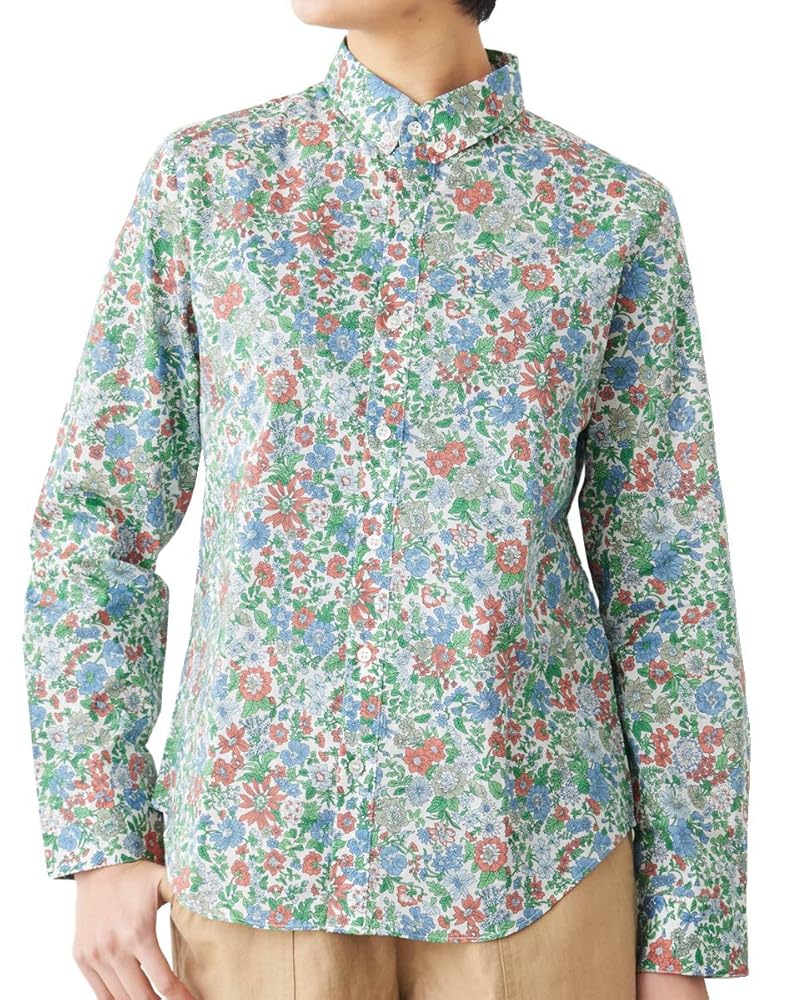 LIBERTY 花柄 長袖シャツ LIBERTY. リバティ ブラウス 長袖 花柄 リバティプリント ボタン